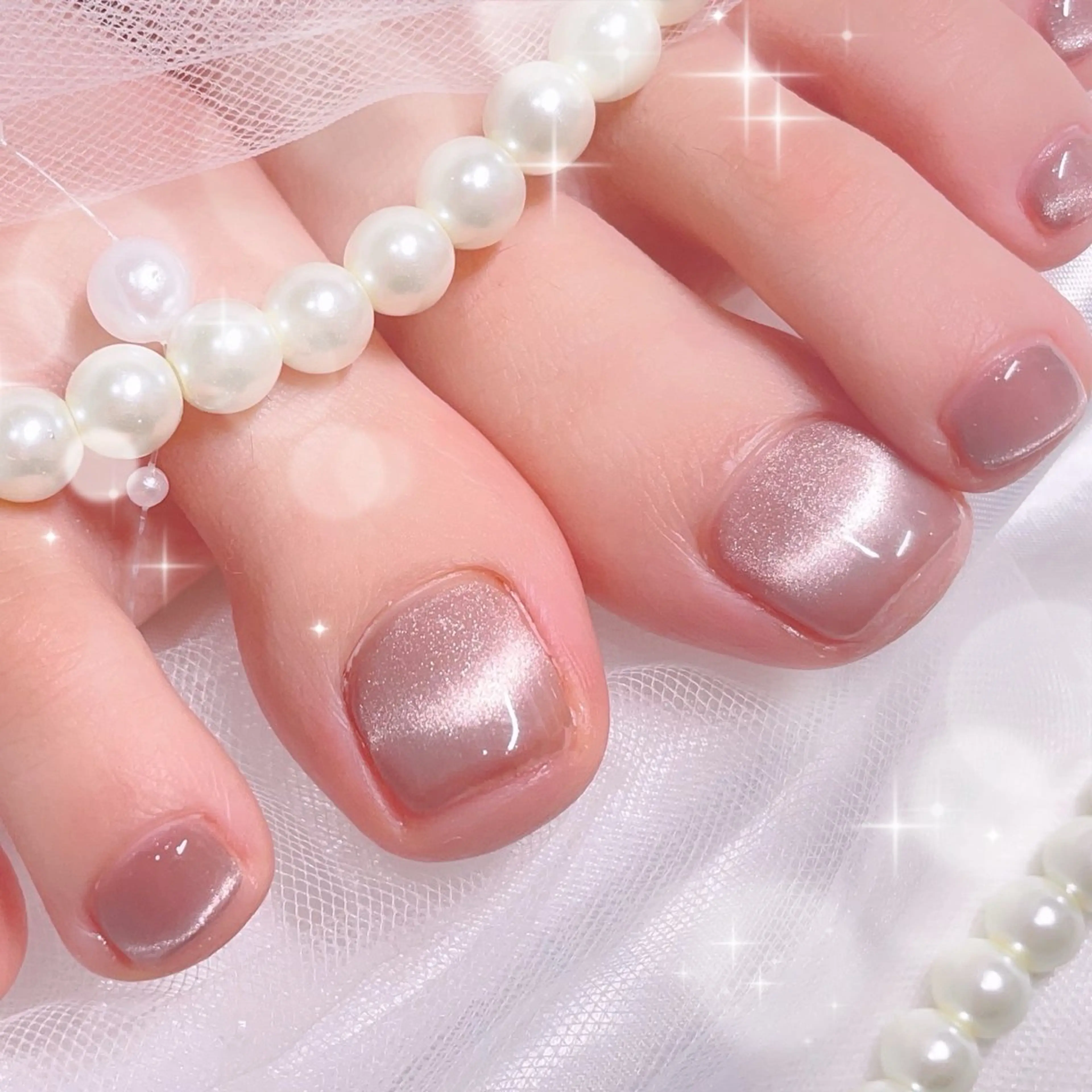 平日限定！ジェルオフ込み！フットワンカラー🐾🤍の写真