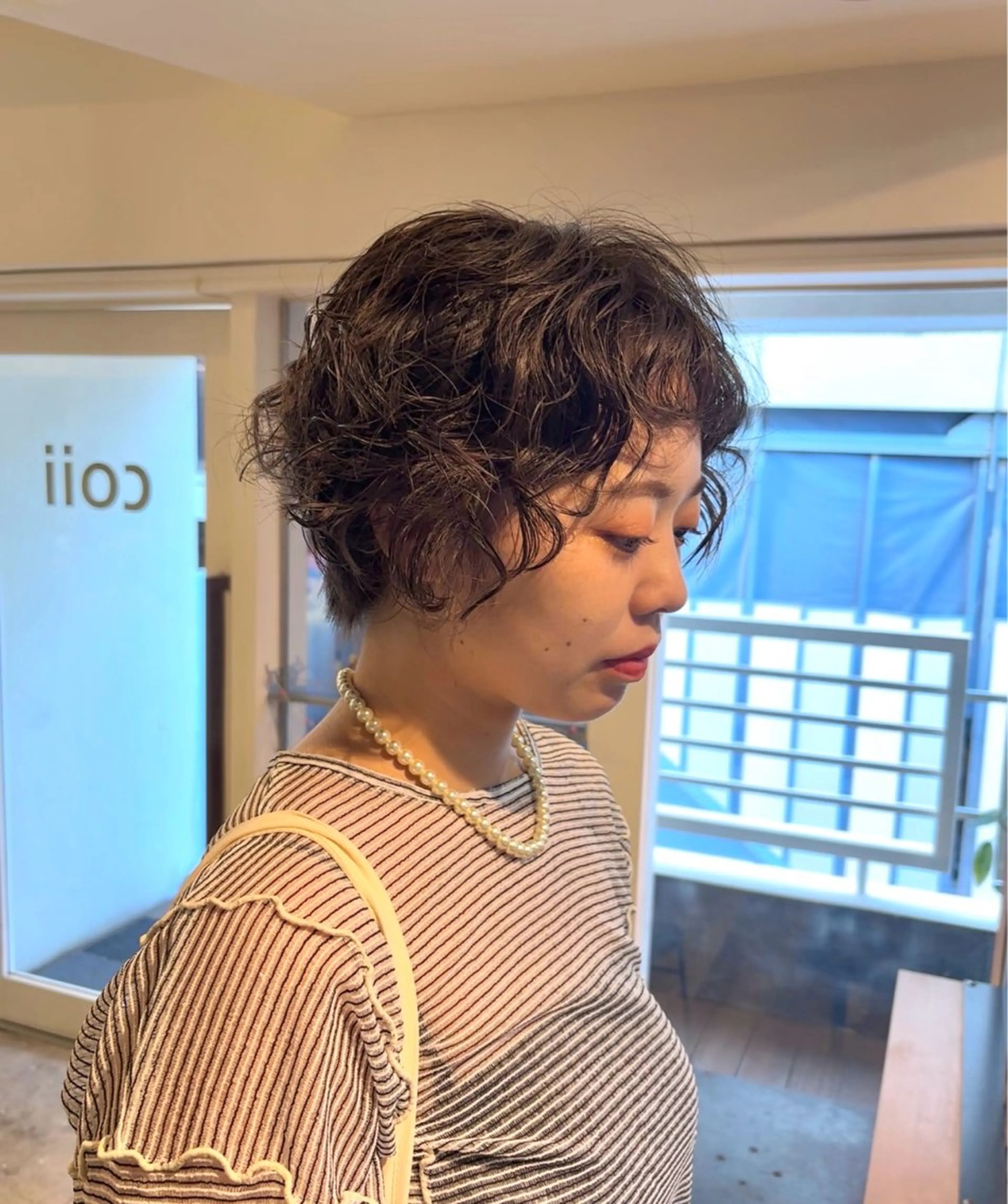 ショート カット パーマ トリートメント 髪質改善/ヘアケア coiiはしもとはなのヘアスタイル