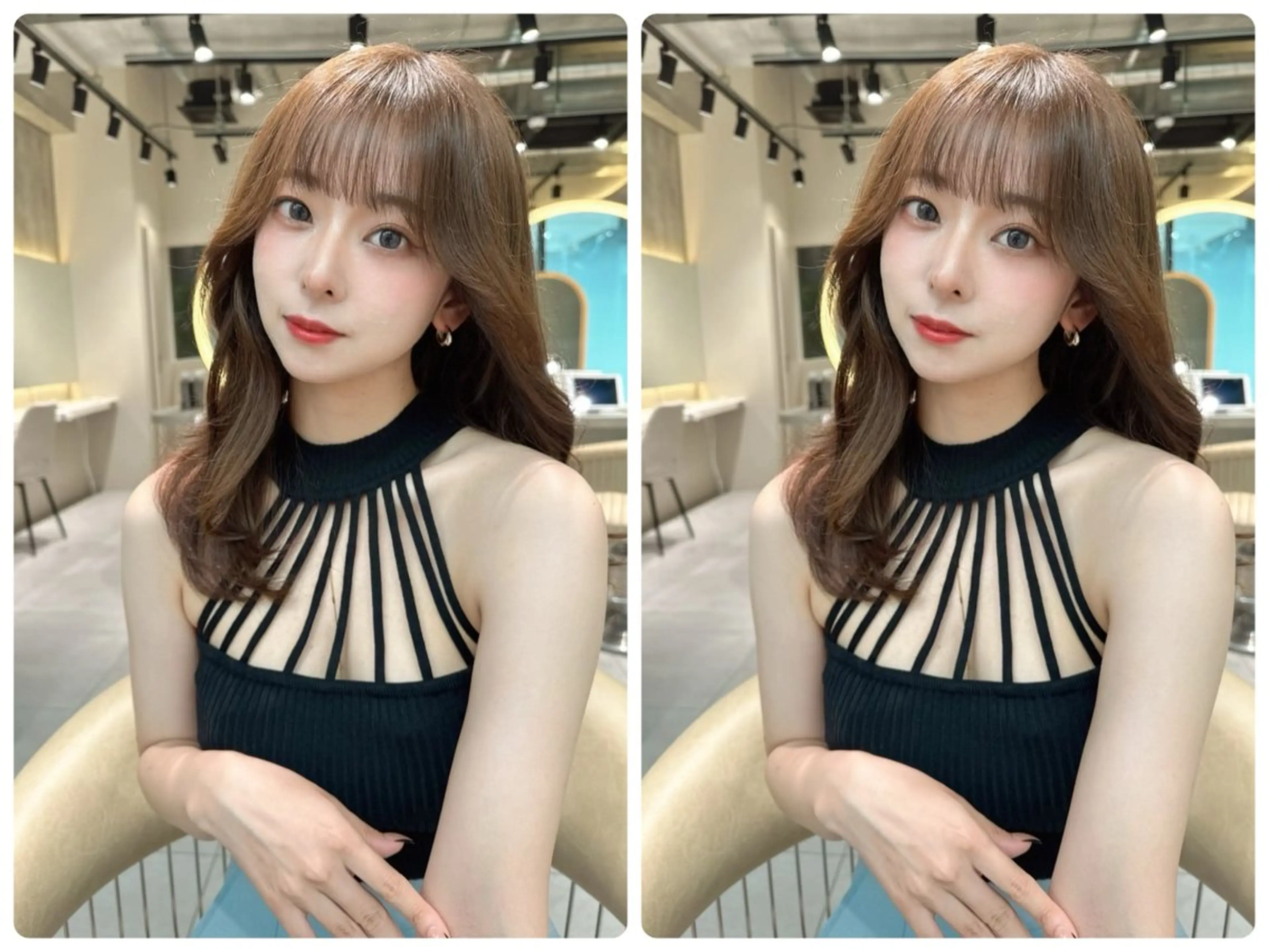 セミロング カラー ブリーチ 透明感カラー ブリーチなしカラー 髪質改善 韓国風ヘア カット ヘアカラー トリートメント ✨レイヤー/韓国 /✨ヘア山下　遥のヘアスタイル