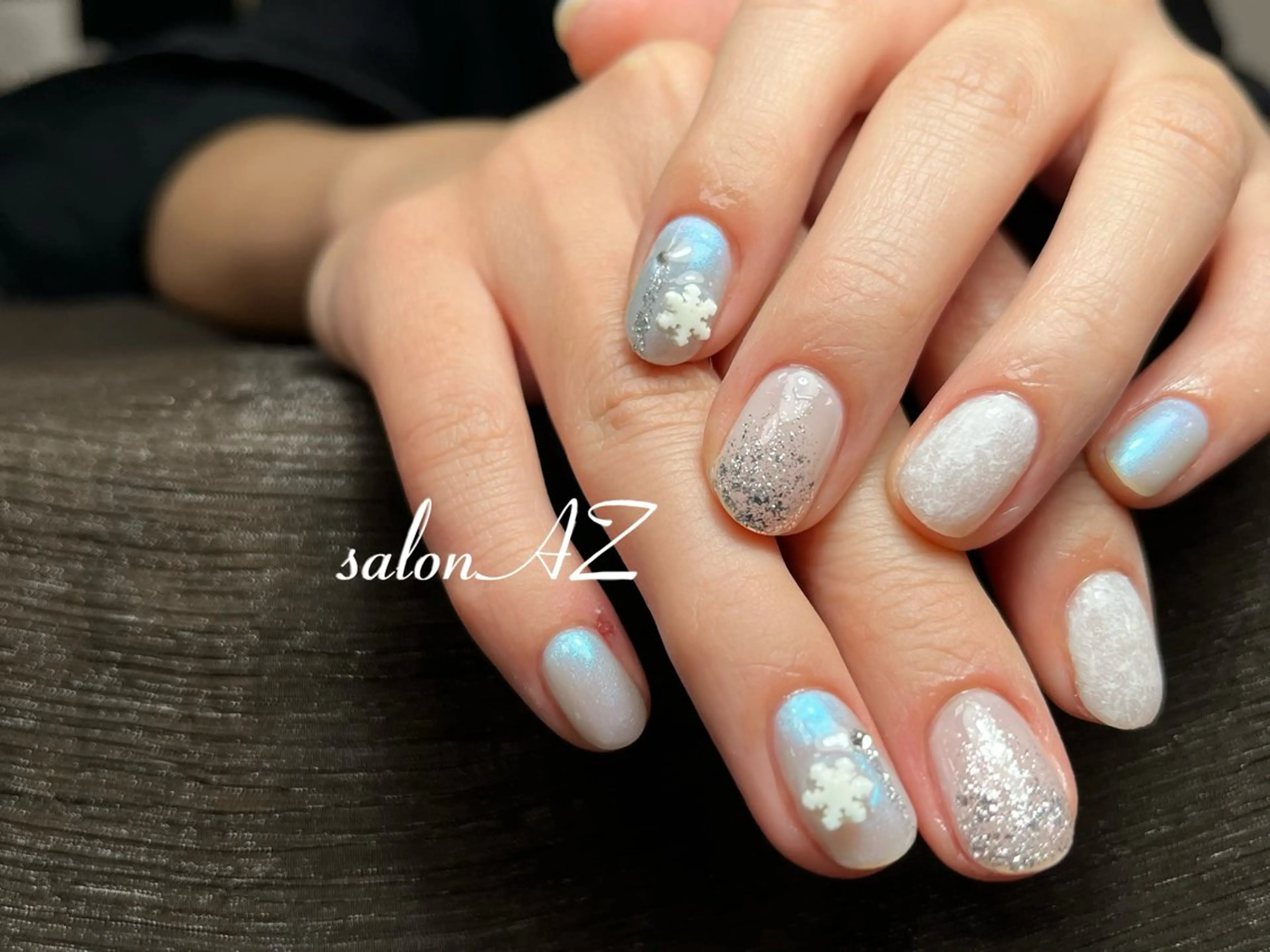 ネイル 長さ出し フットネイル フレンチネイル マグネットネイル ニュアンスネイル ハンドネイル salon AZのネイルデザイン