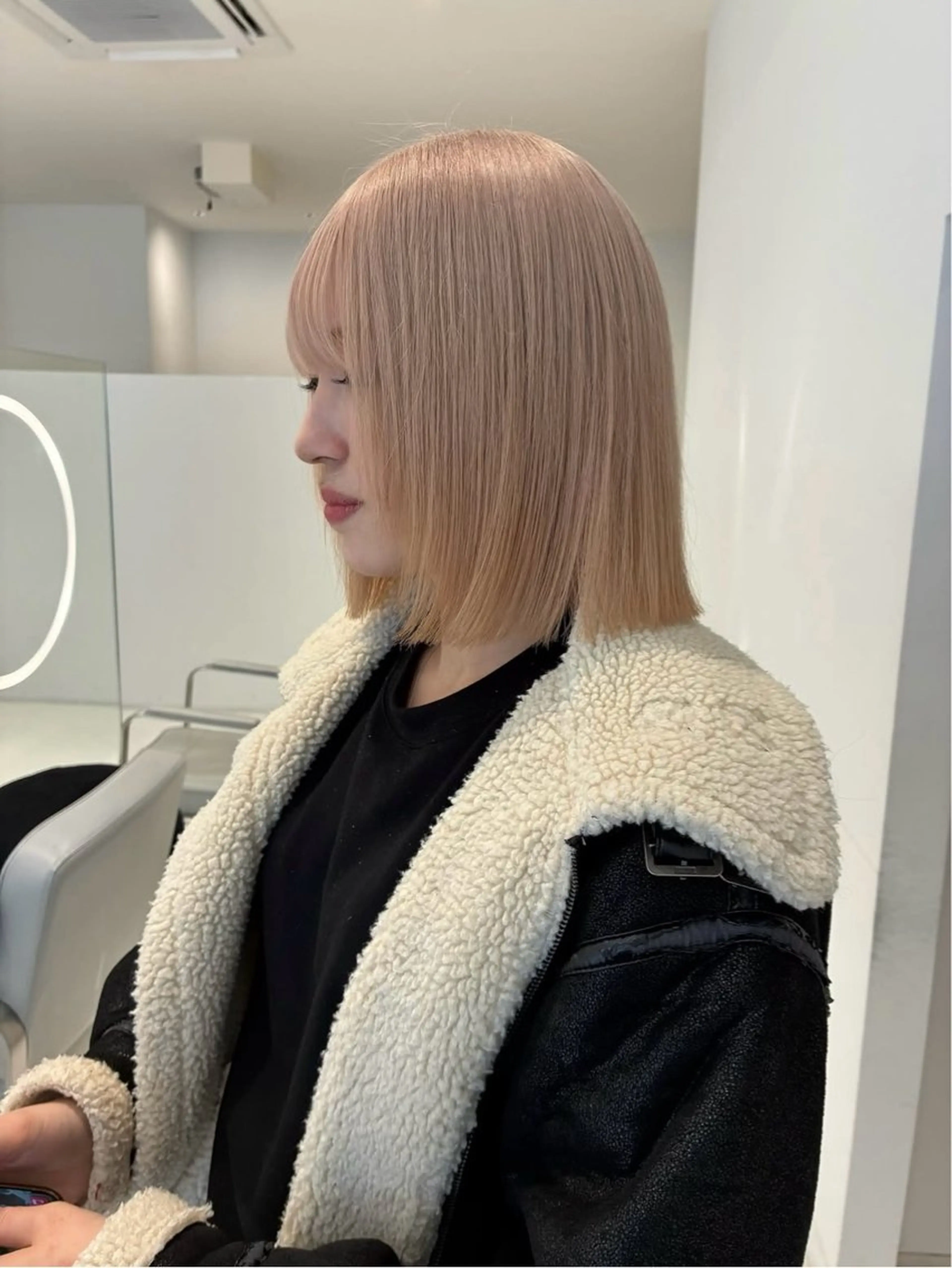 ミディアム カラー ヘアカラー Hive所属・大長 広菜のヘアスタイル