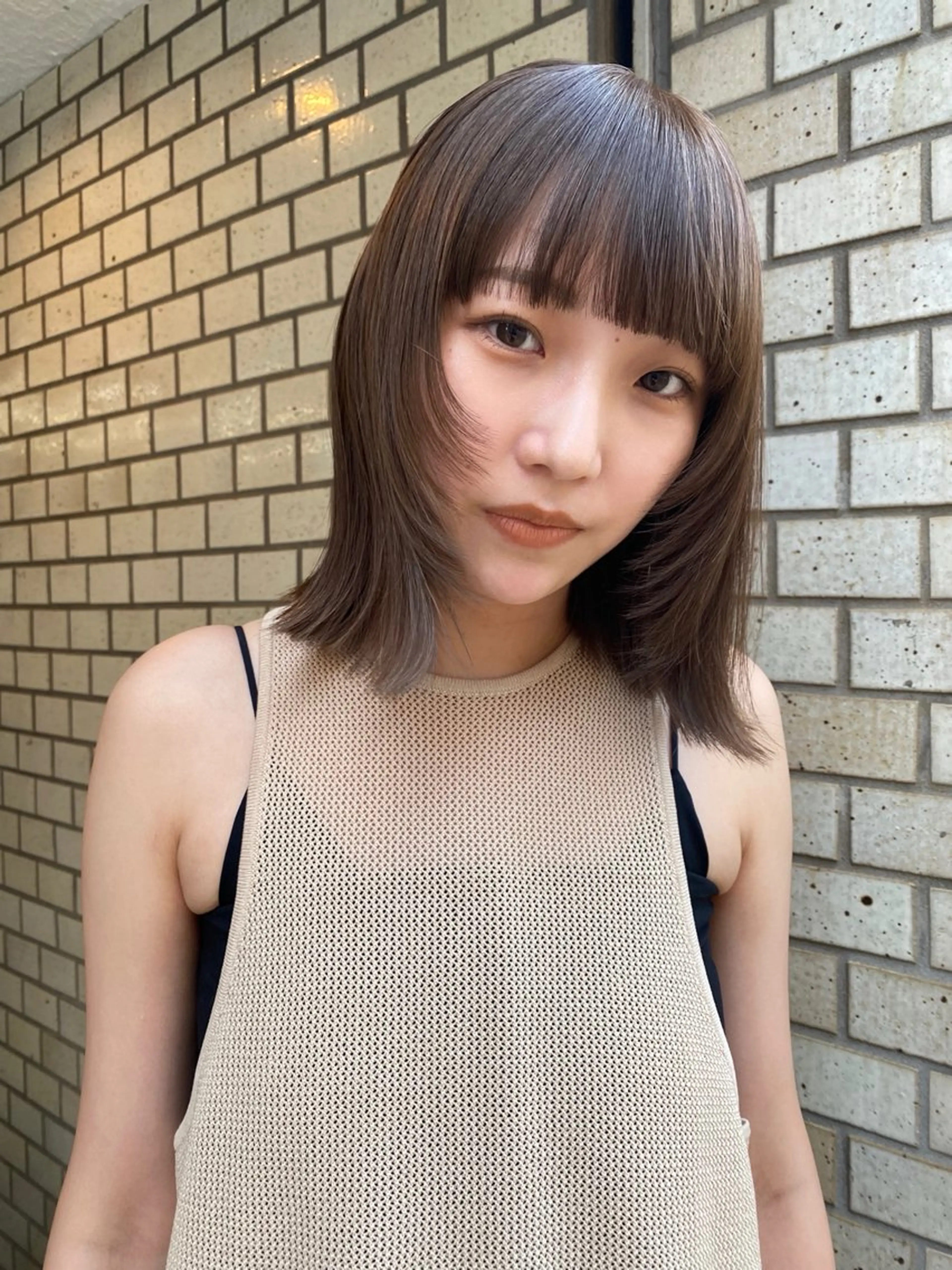 ミディアム カラー カット ヘアカラー トリートメント . nanamiのヘアスタイル