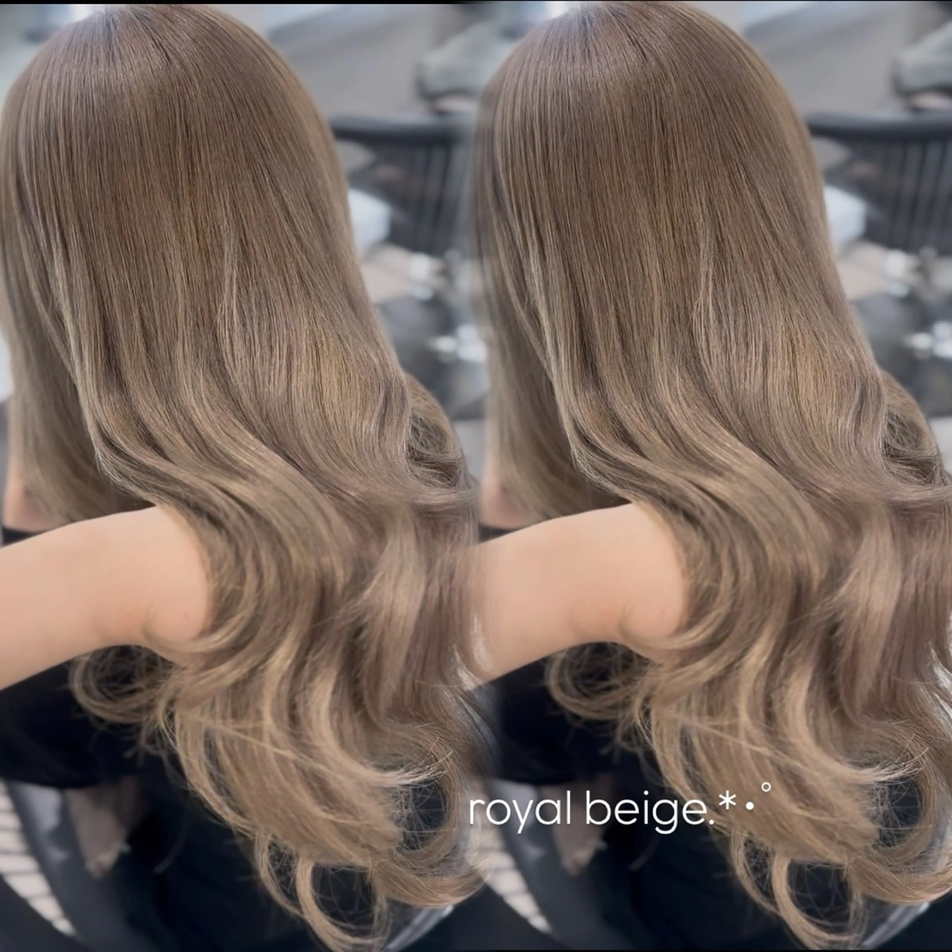 ロング ハイトーン/ミルク ティー🤍reinaのヘアスタイル