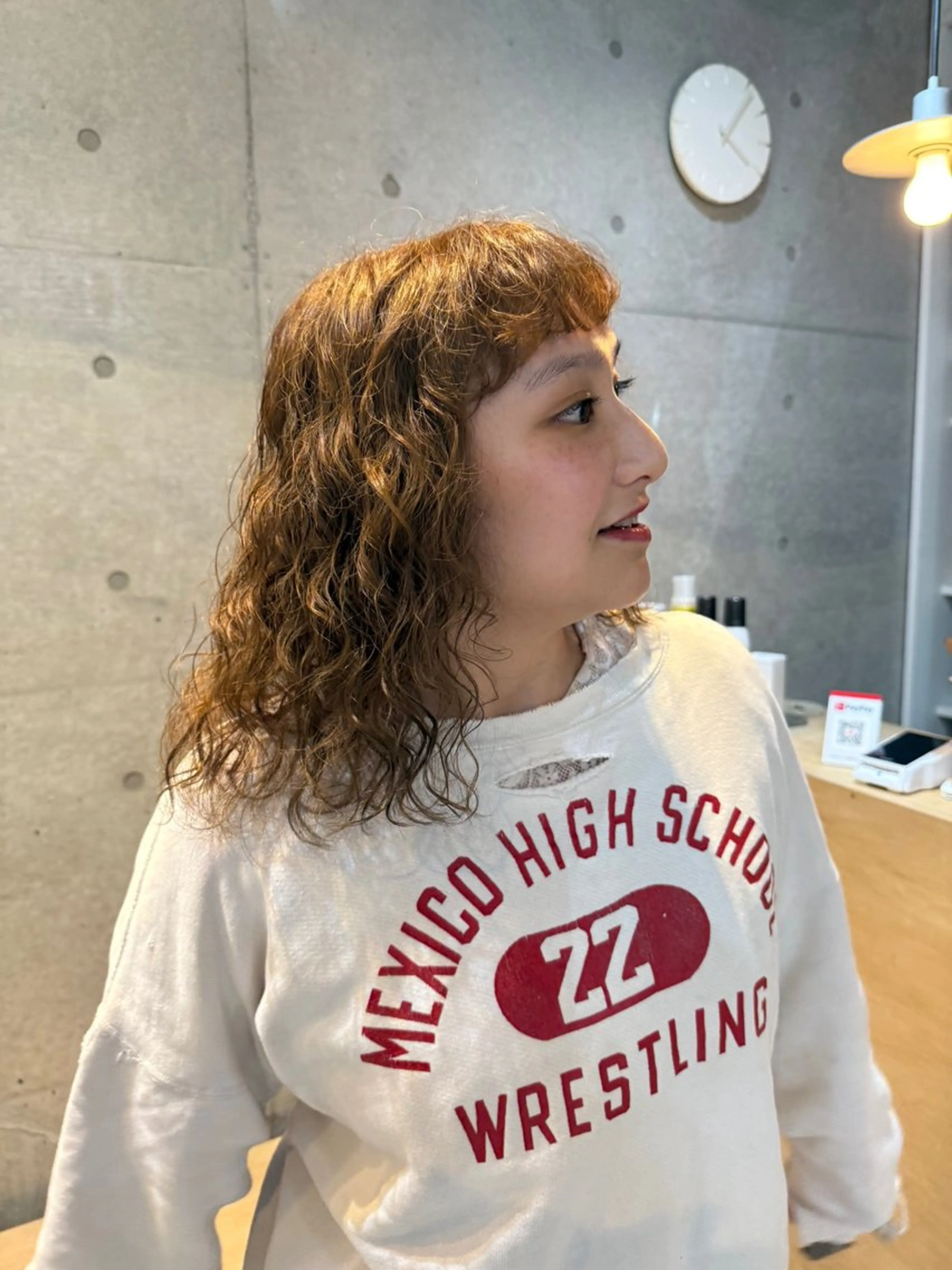 ミディアム カット ヘアカラー トリートメント デジタルパーマ/ ウェーブパーマ/神野のヘアスタイル