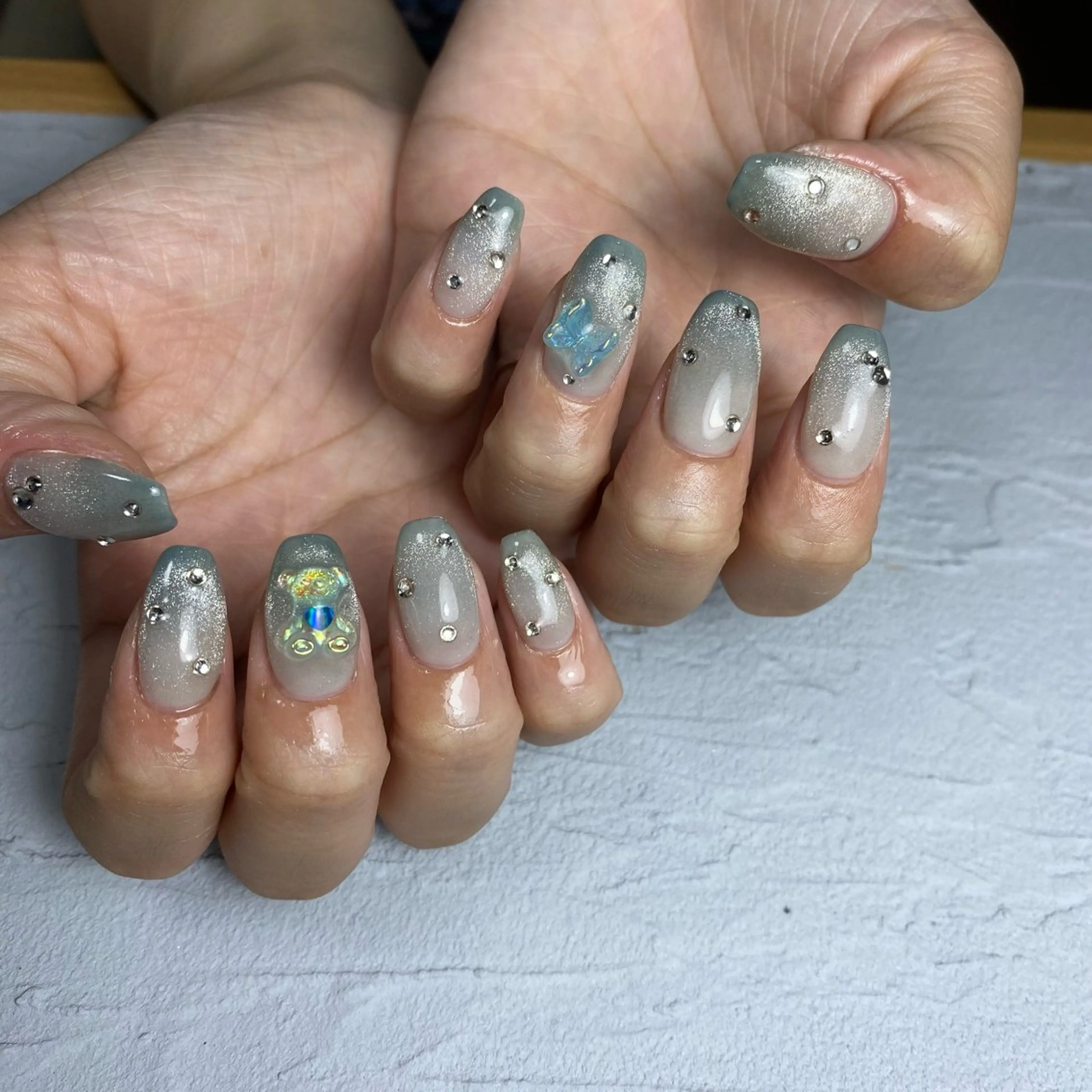 ネイル ハート ハンドネイル Re:Smil所属・☺︎ NOZOMI☺︎のネイルデザイン