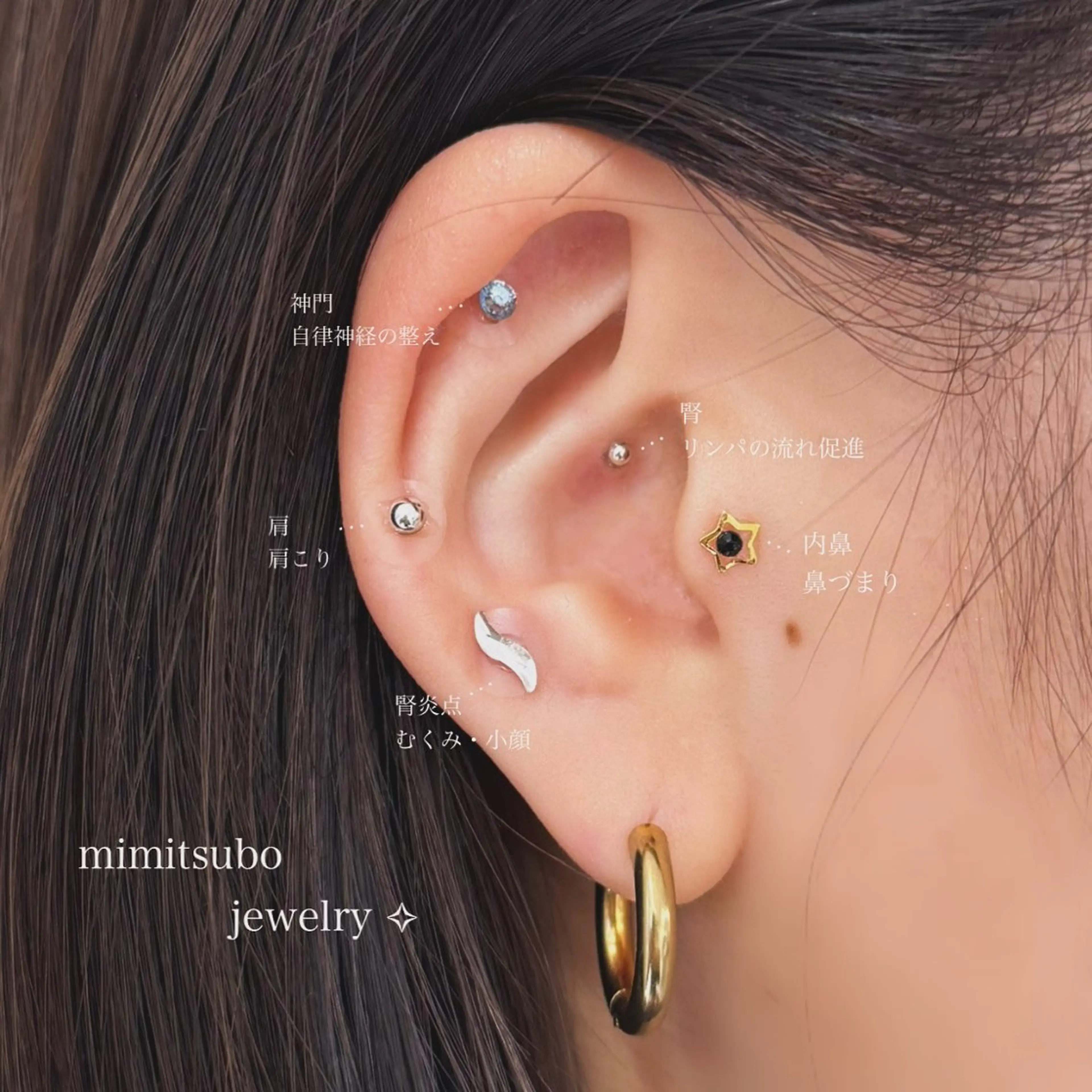 mimitsubo jewelry ୭* 10粒パーツ選び放題💠1粒110円でパーツ追加可能✨の写真