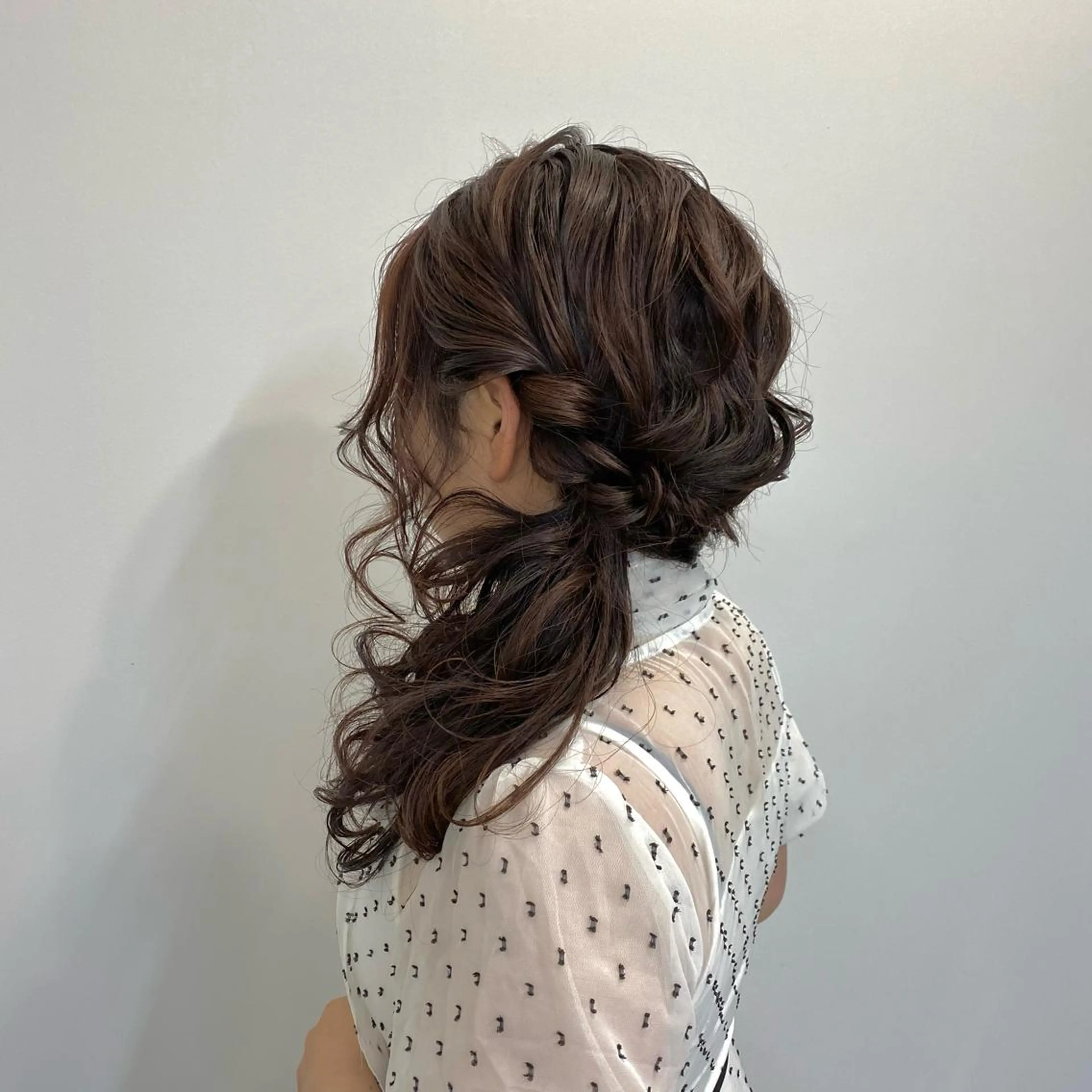 ロング ヘアアレンジ 透明感ワンカラー梅田 ダブルカラー/川上のヘアスタイル