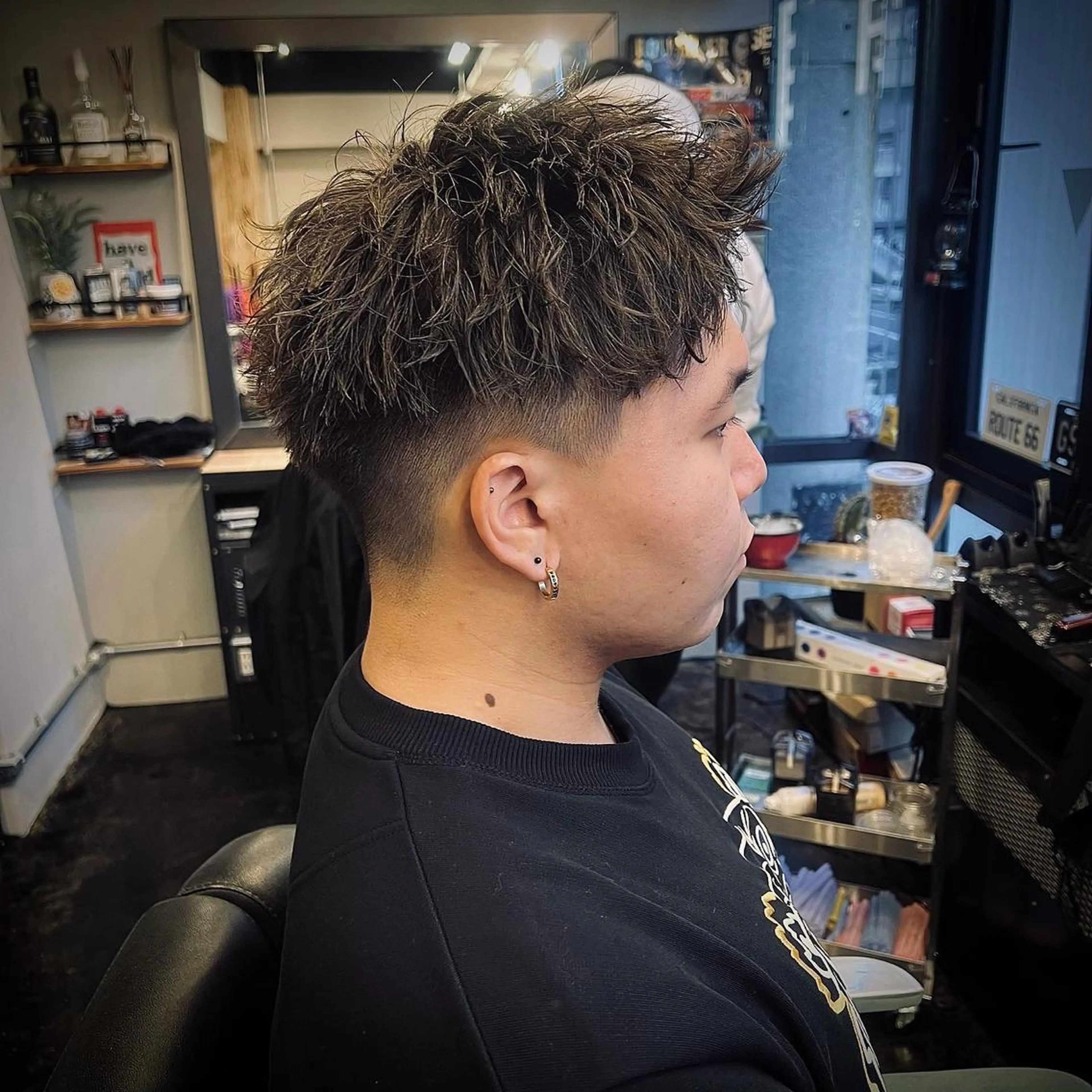 メンズ モヒカン カット トリートメント ヘッドスパ メンズ特化/パーマ/ メッシュ/竜成のヘアスタイル
