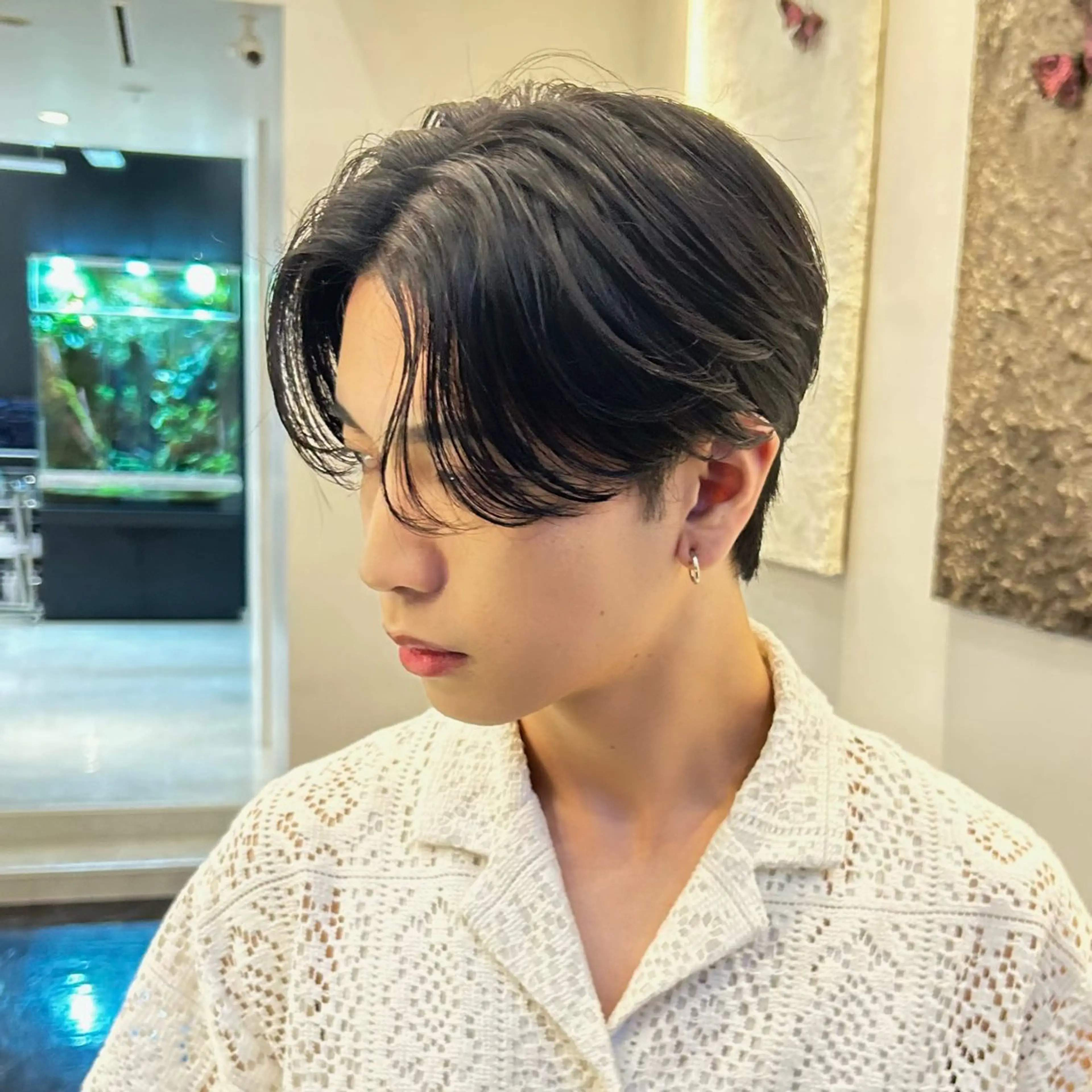 ショート パーマ メンズ カット パーマ 岡田大志🇰🇷 中/韓メンズヘアのヘアスタイル