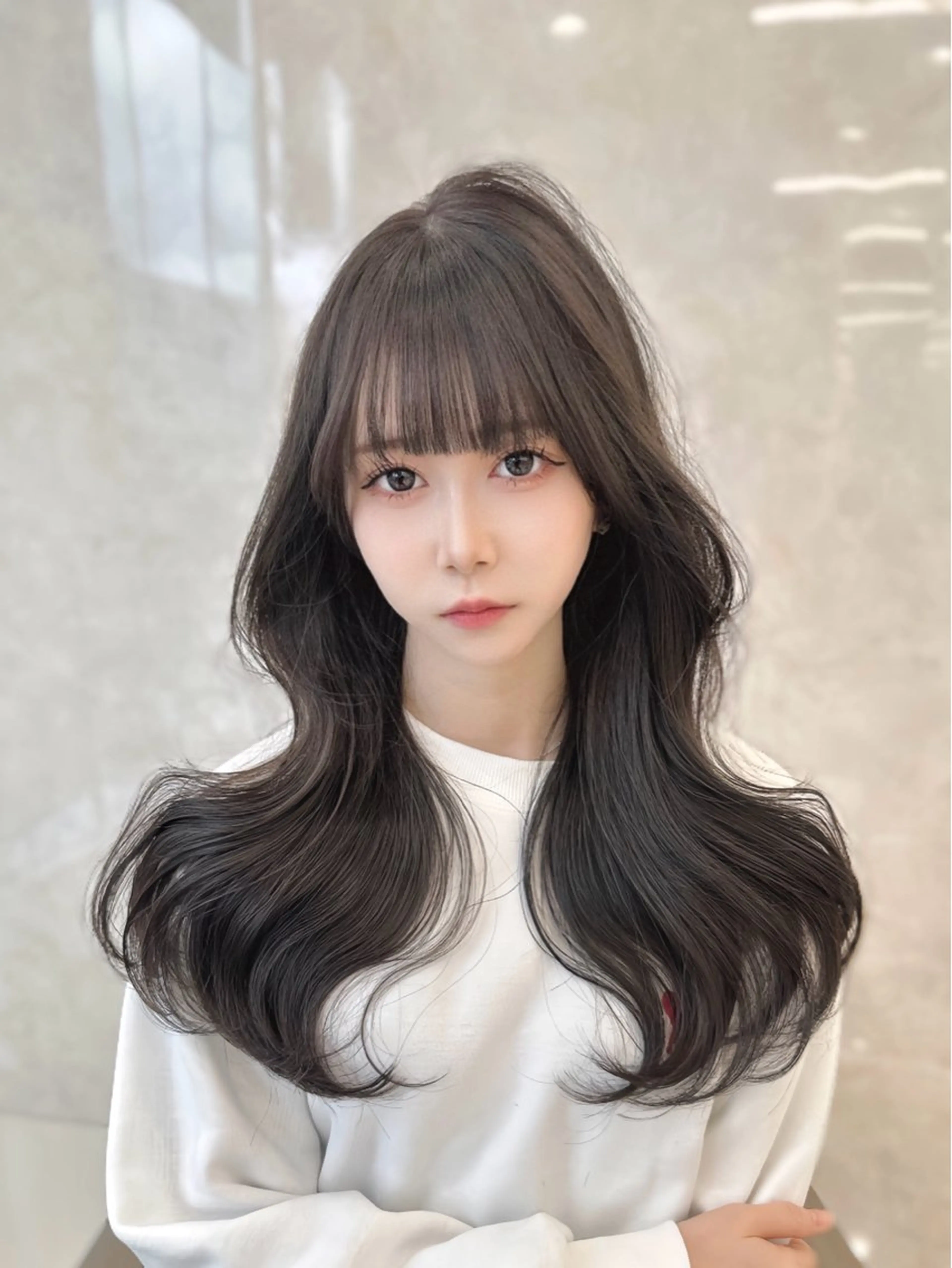 ロング レイヤーカット カット ヘアカラー 似合わせ/レイヤー /顔まわり/池田歩樹のヘアスタイル