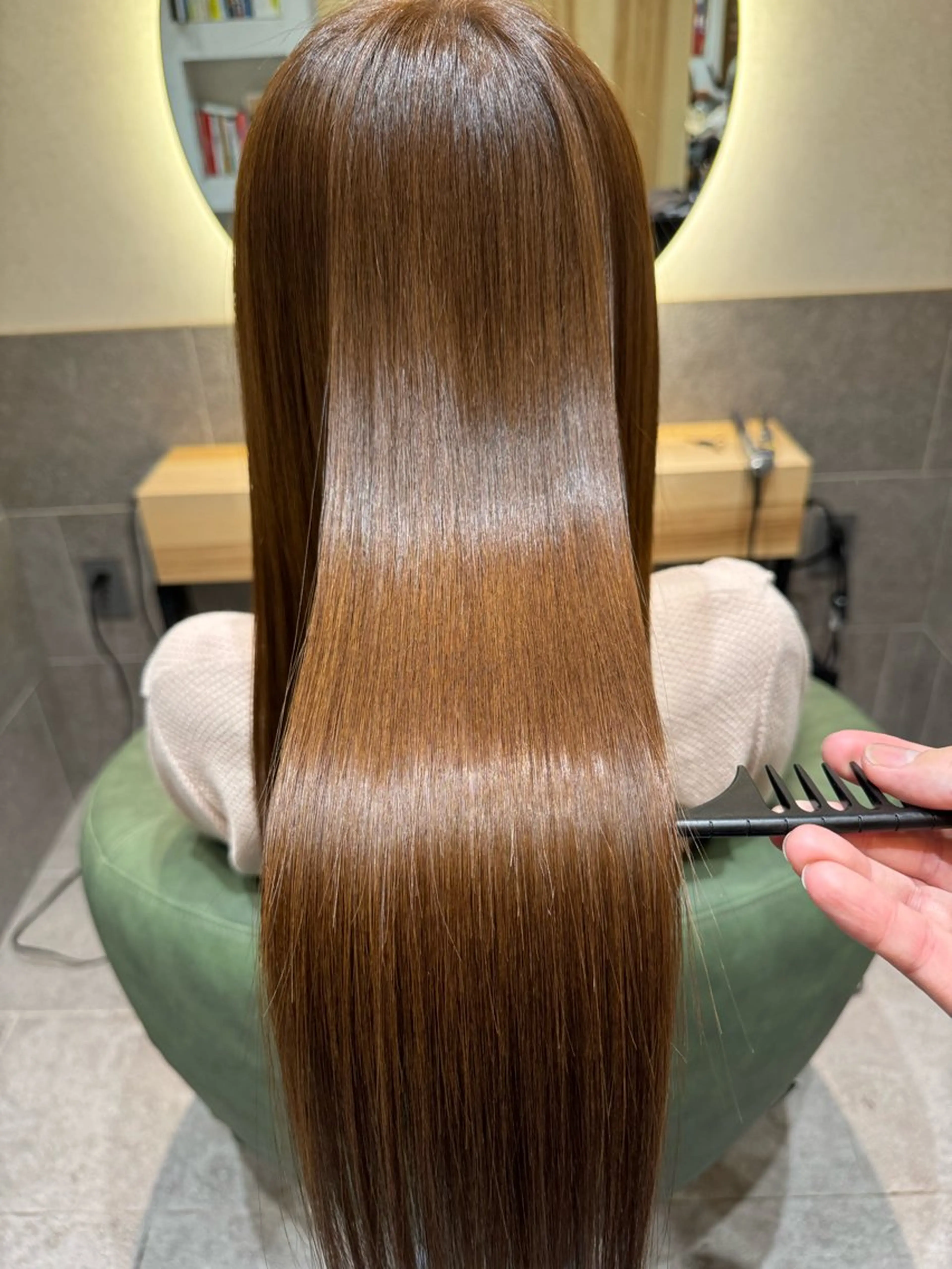 ロング 髪質改善 カット 縮毛矯正 biscohair 髪にドラマを。のヘアスタイル