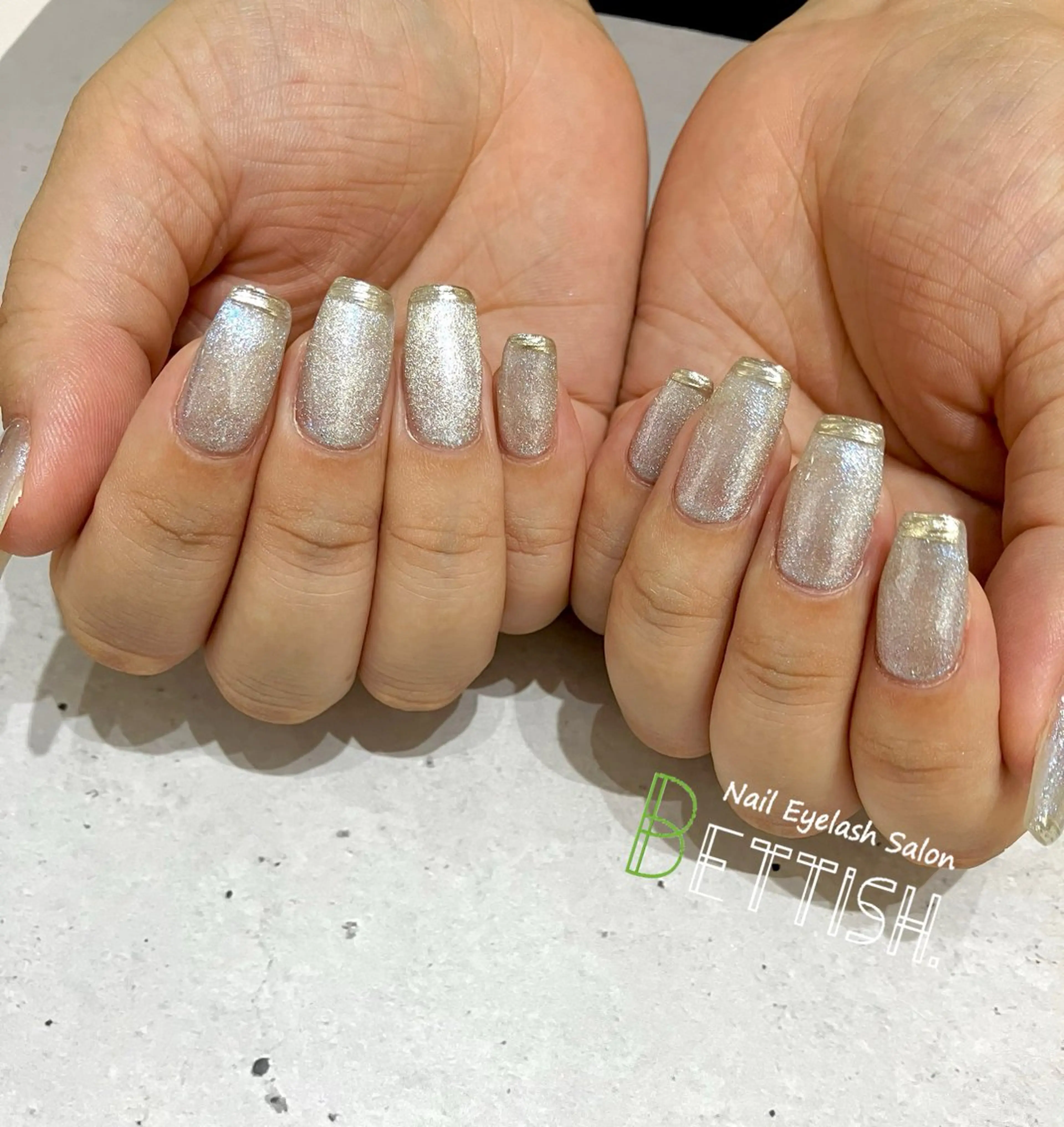 ネイル フレンチネイル マグネットネイル ミラーネイル BETTISH. KUMIKO☺︎︎のネイルデザイン