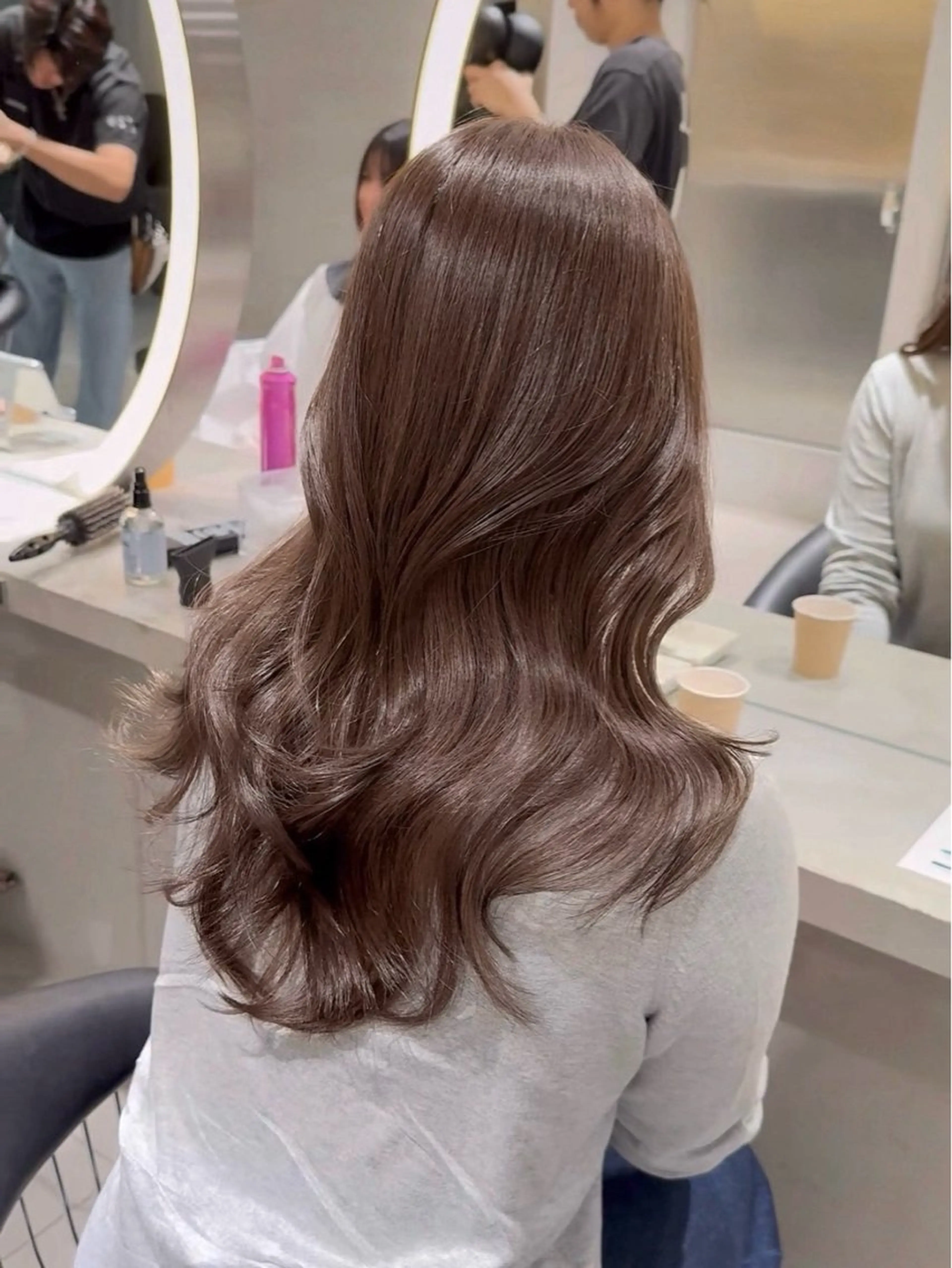 セミロング カラー カット ヘアカラー トリートメント Lond mare レイヤーカット/韓国のヘアスタイル