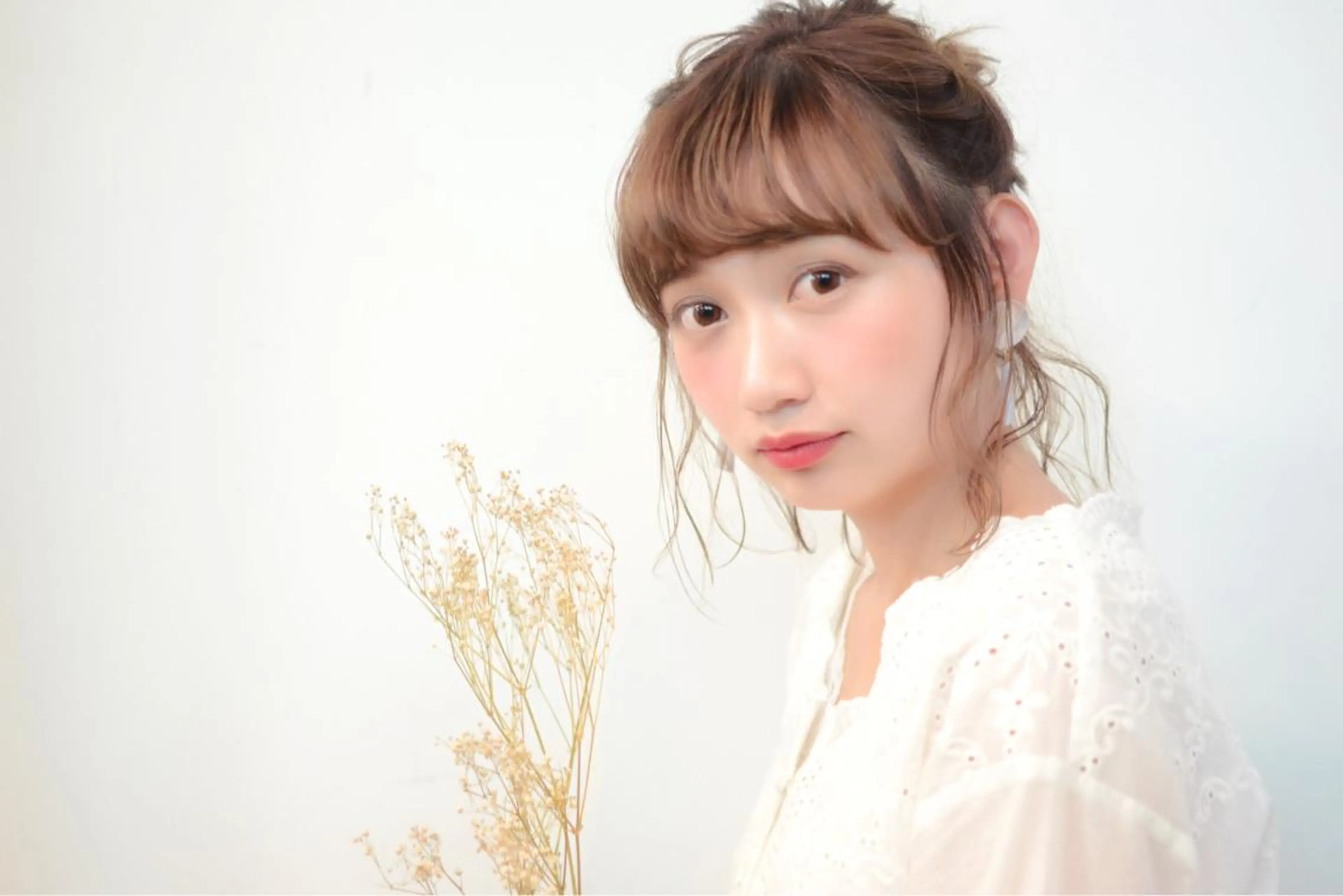 ミディアム ヘアアレンジ 榎園 由美のヘアスタイル