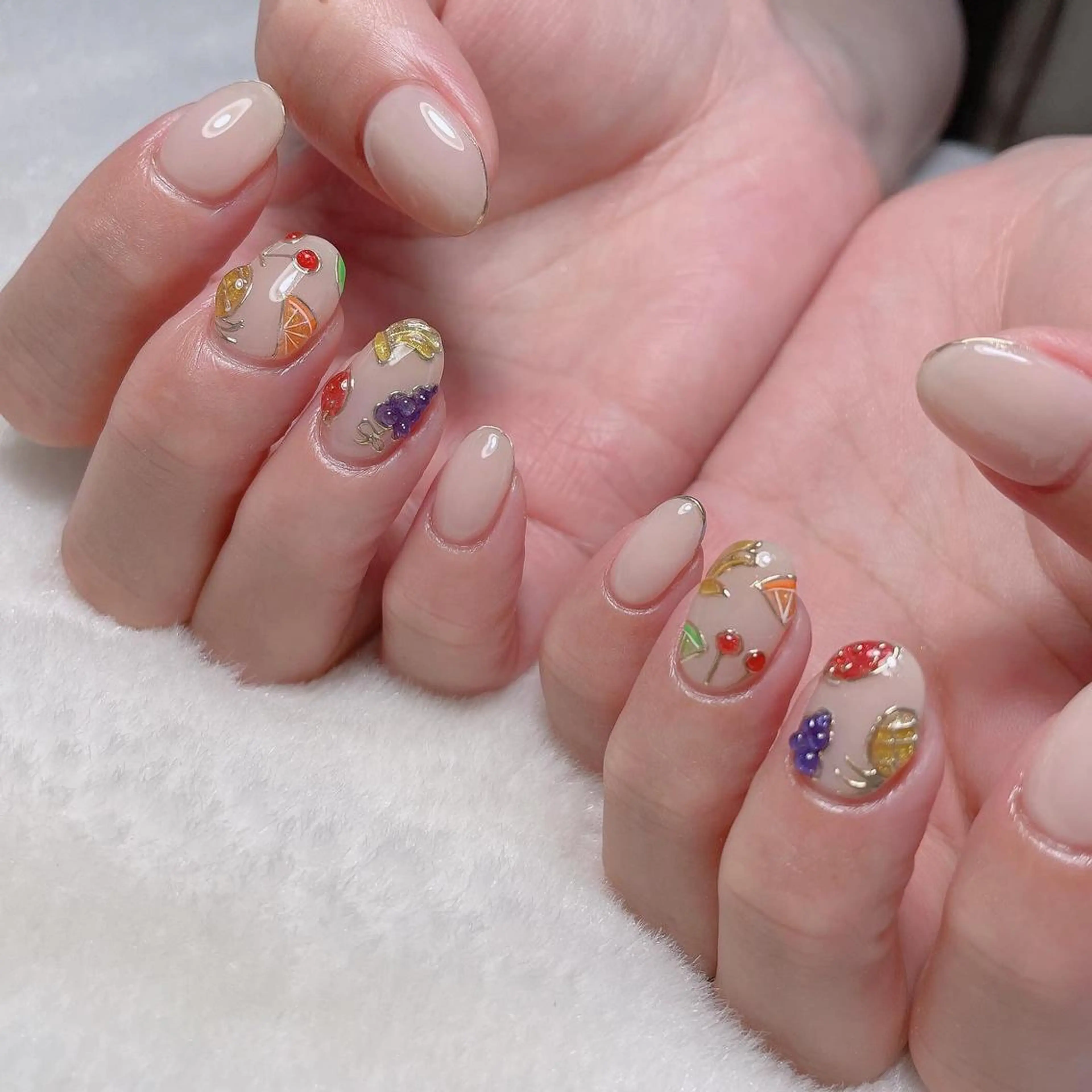 ネイル フレンチネイル ミラーネイル ハンドネイル kipinail 川﨑えりかのネイルデザイン