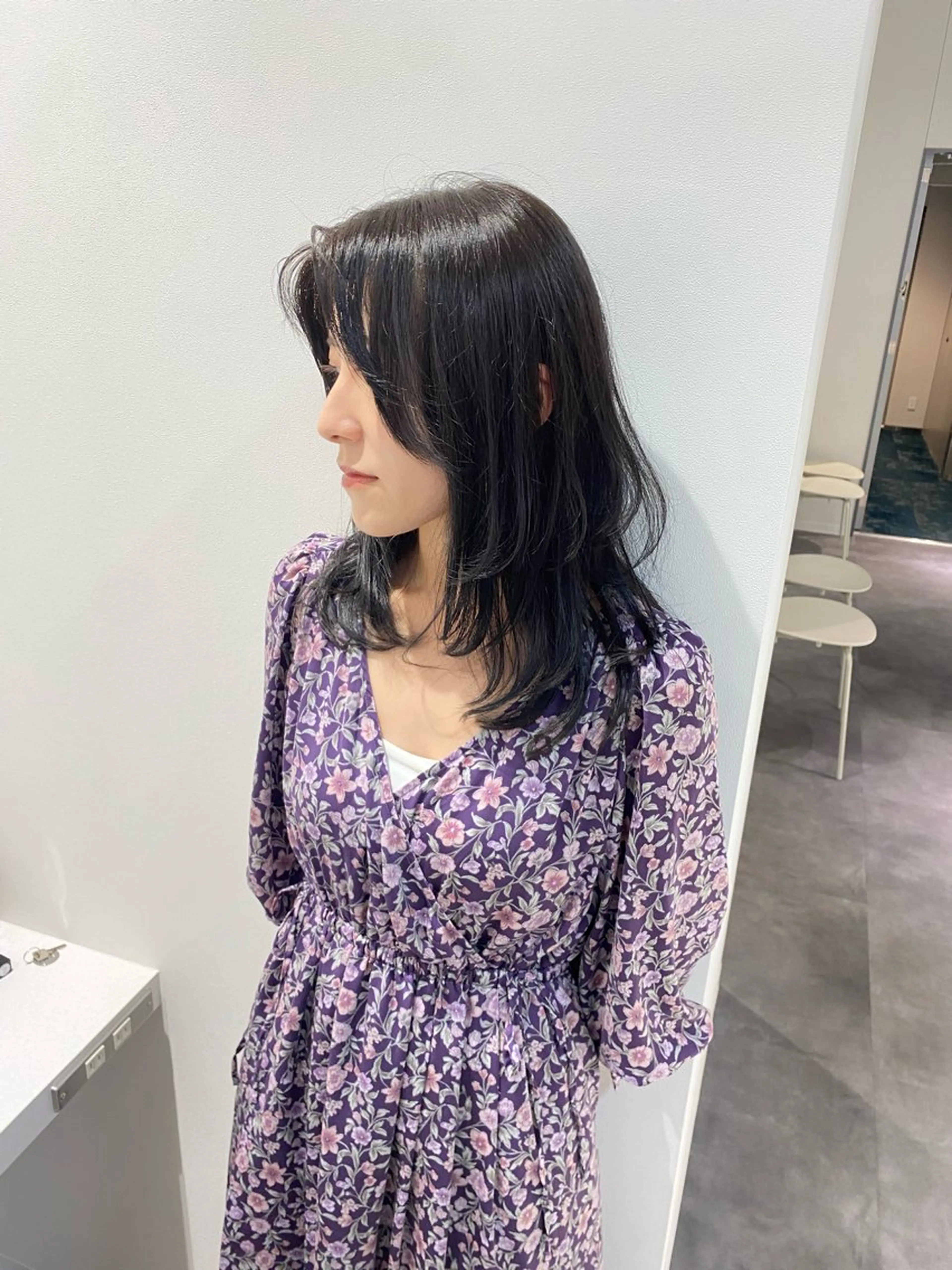 ミディアム カラー カット ヘアカラー トリートメント 髪質改善水素TR× レイヤーカット/熊澤のヘアスタイル