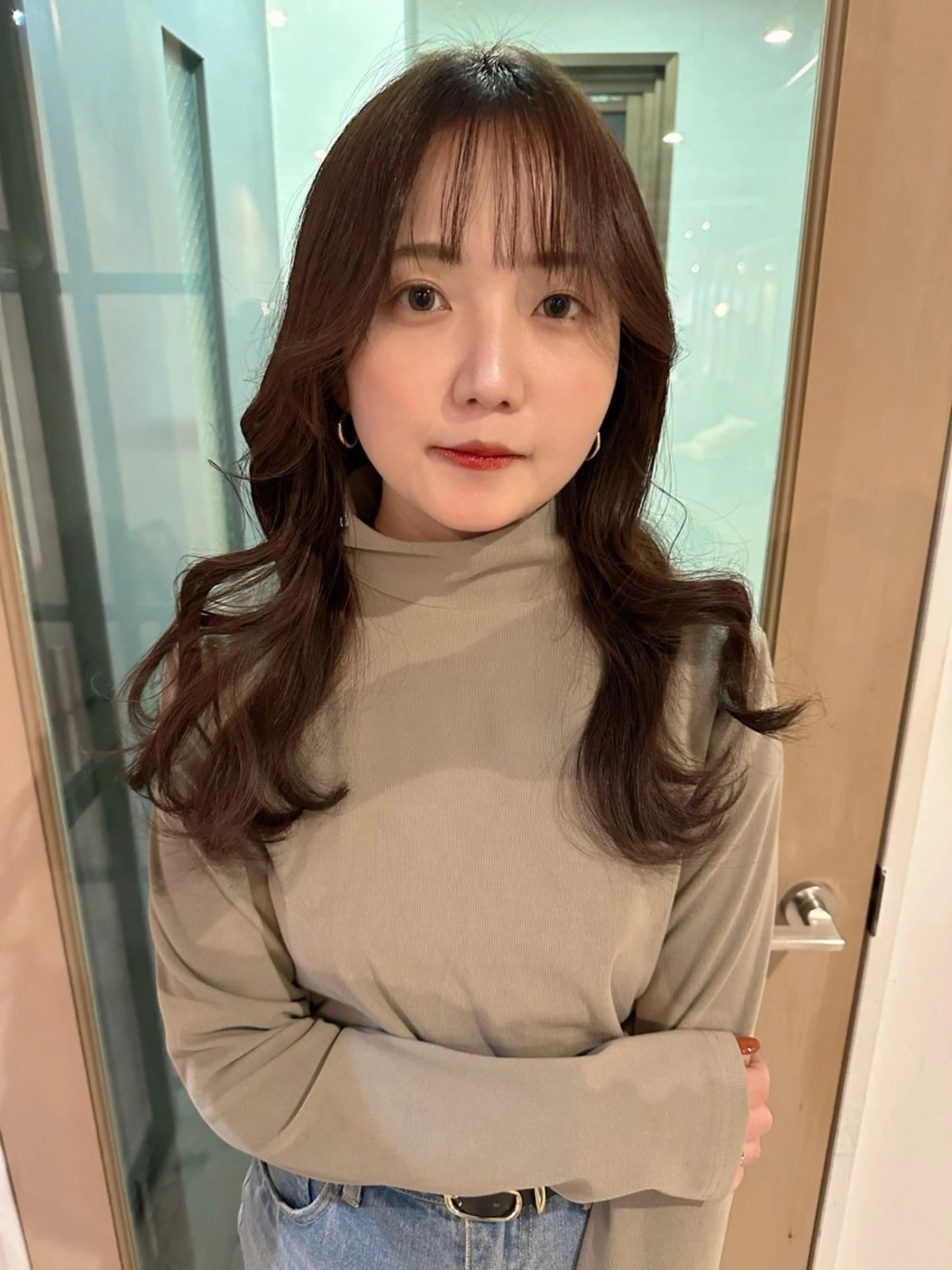 セミロング カット ヘアカラー トリートメント パーマ指名No. 1 磯飛⭐️慎之介のヘアスタイル