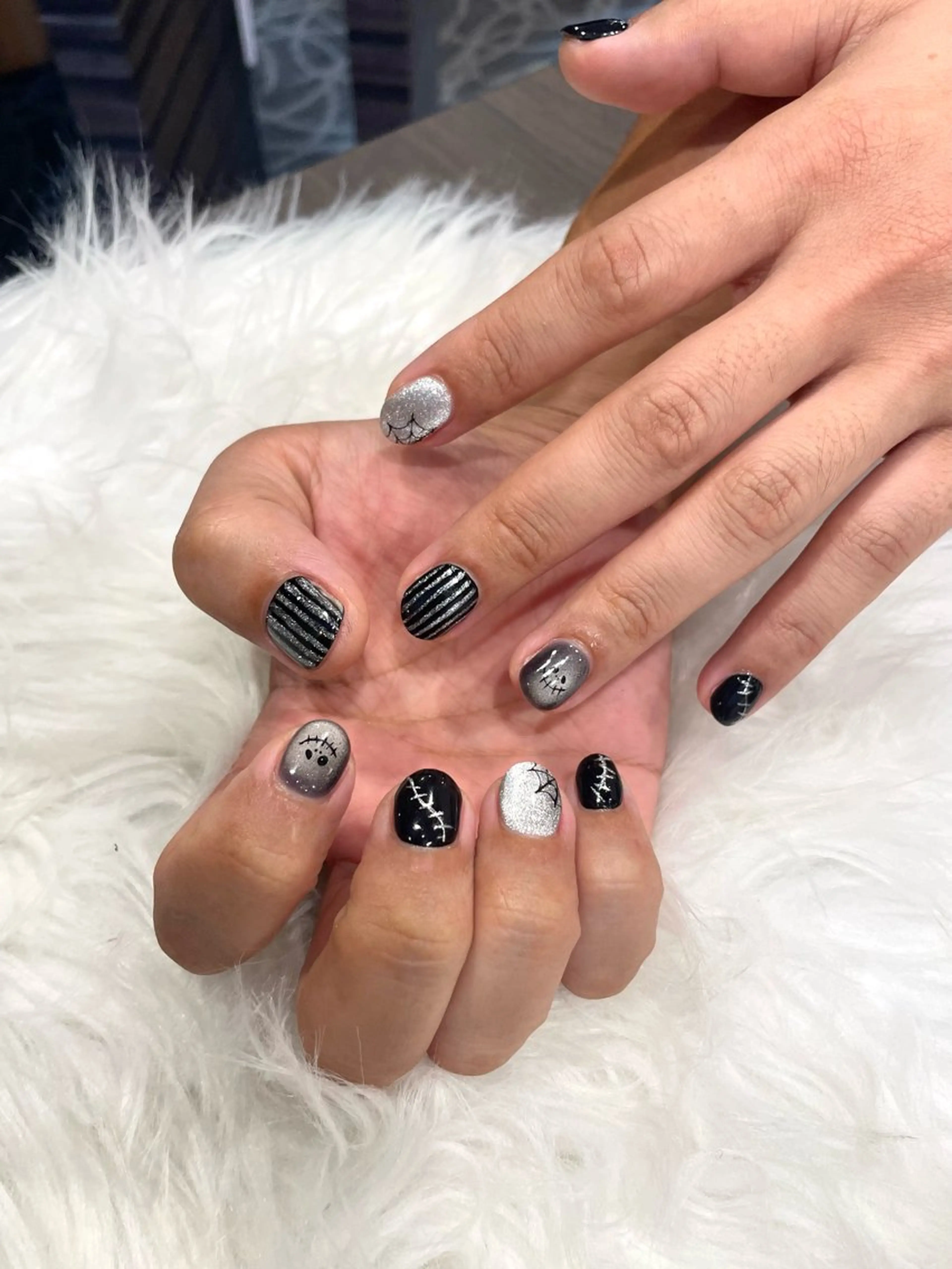 ネイル ハロウィン メンズネイル ハンドネイル Nobody_ Manamiのネイルデザイン