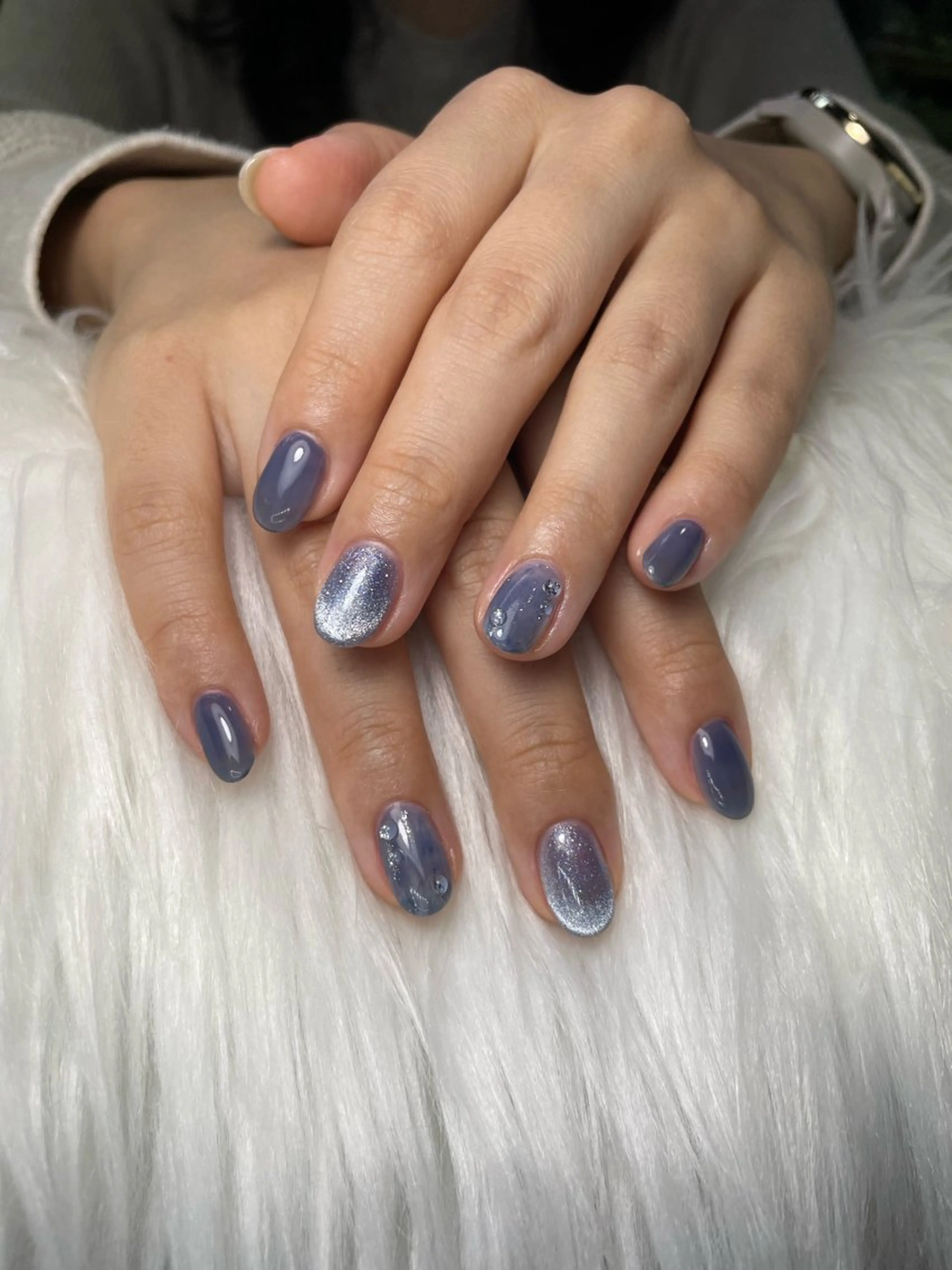 ネイル ニュアンスネイル 美容室るーじゅ所属・美容室 るーじゅ/しいの木台のマツエク・マツパデザイン