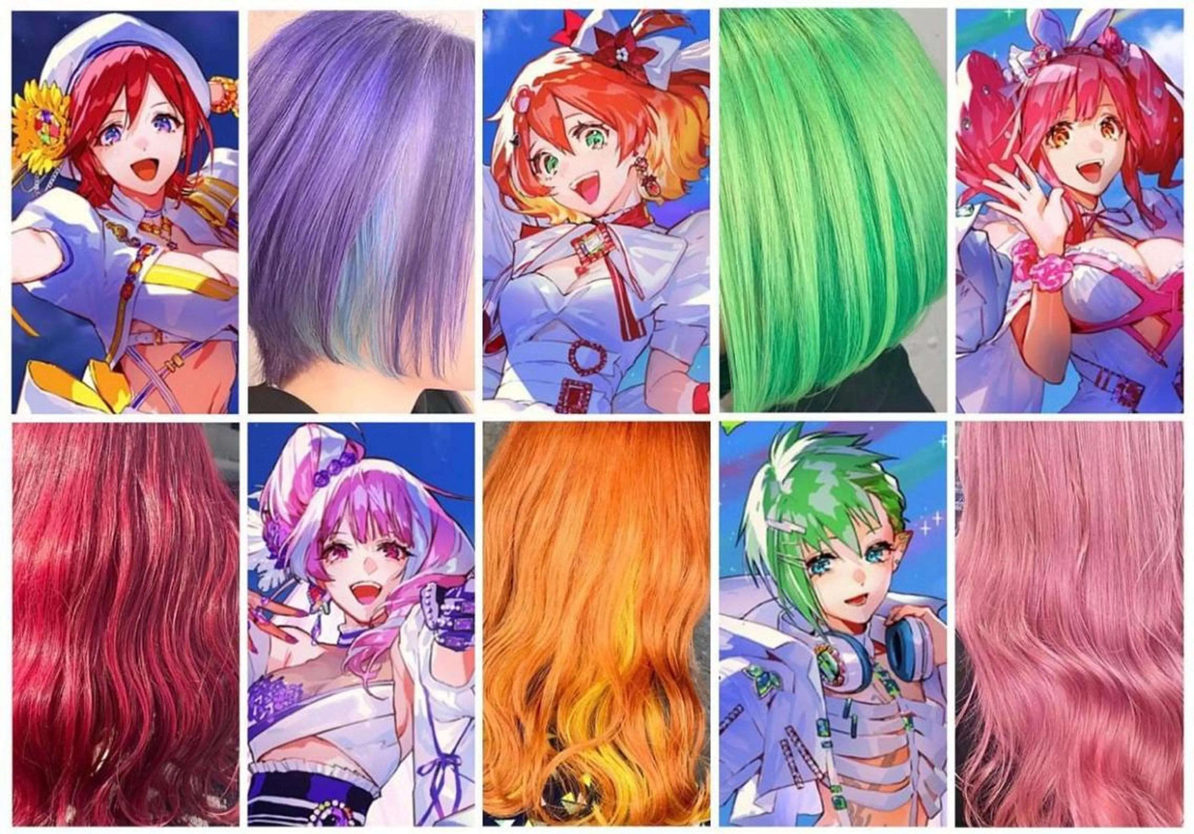 ミディアム カラー ヘアカラー GARU-ガル-所属・TSUNO🦖 派手髪/オタク美容師のヘアスタイル