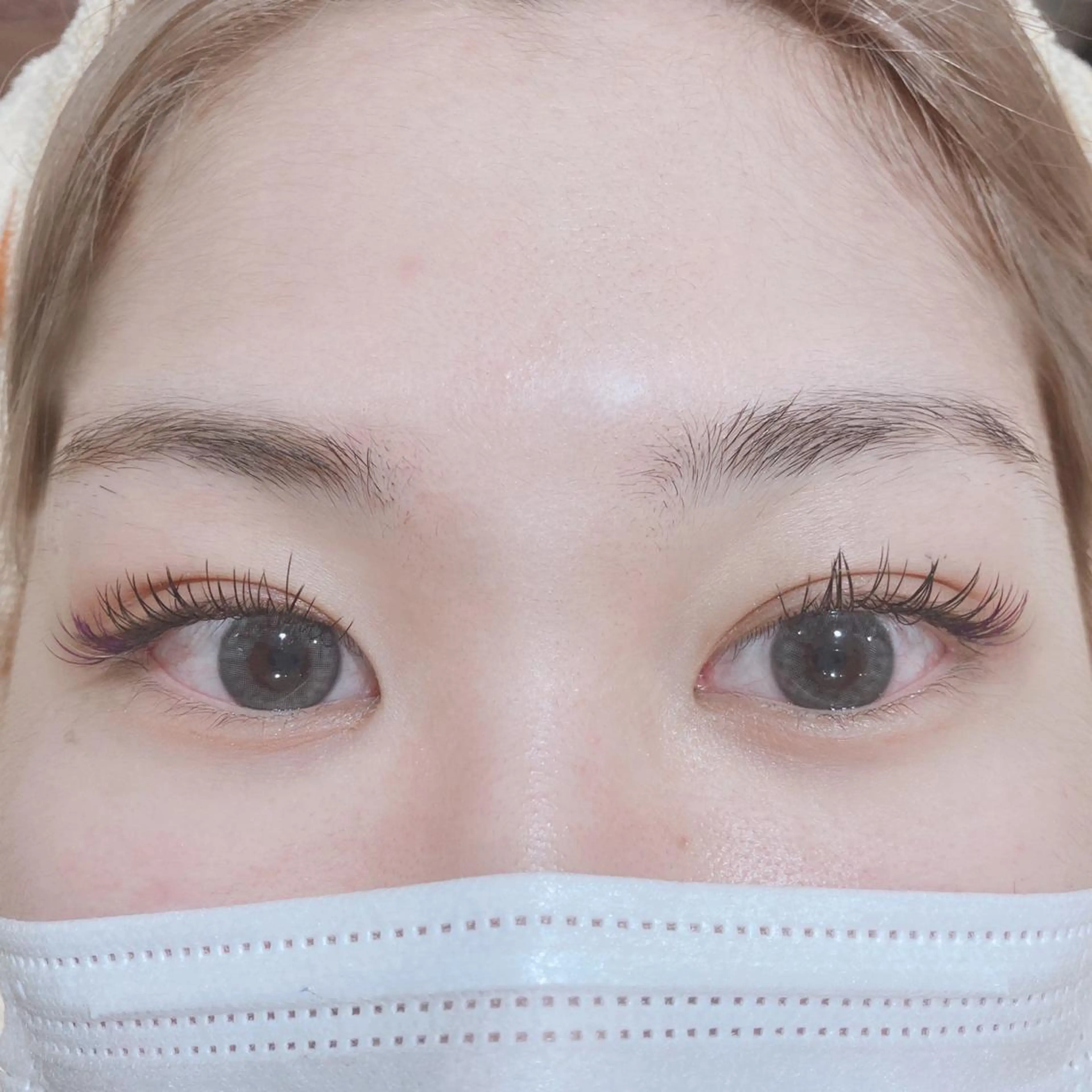 マツエク・マツパ カラーマツエク 曲がる縮毛矯正 LIBER 　岩名のヘアスタイル