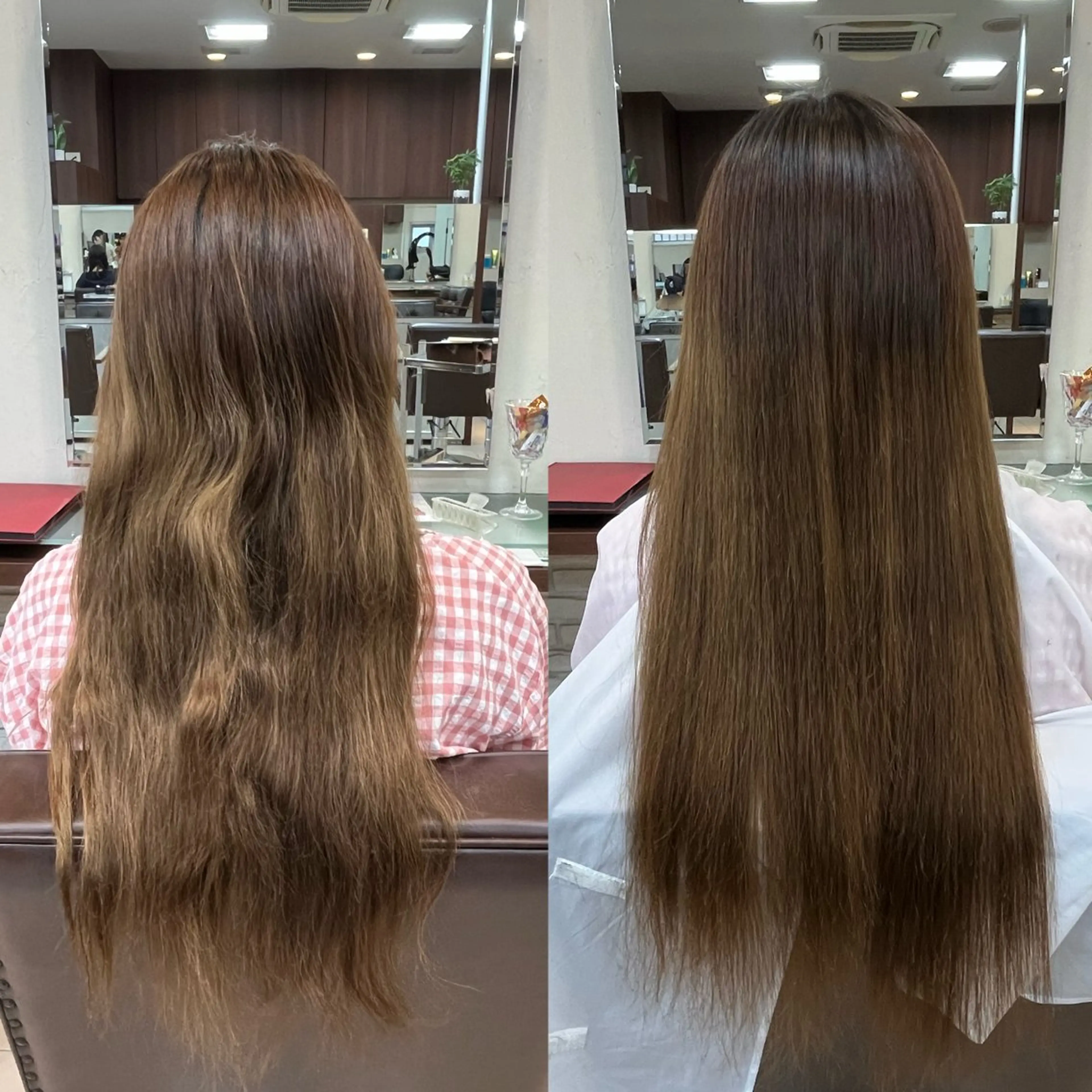 ロング カット 縮毛矯正 トリートメント まつパ/暗髪カラー/ 縮毛矯正/若菜ほのかのマツエク・マツパデザイン