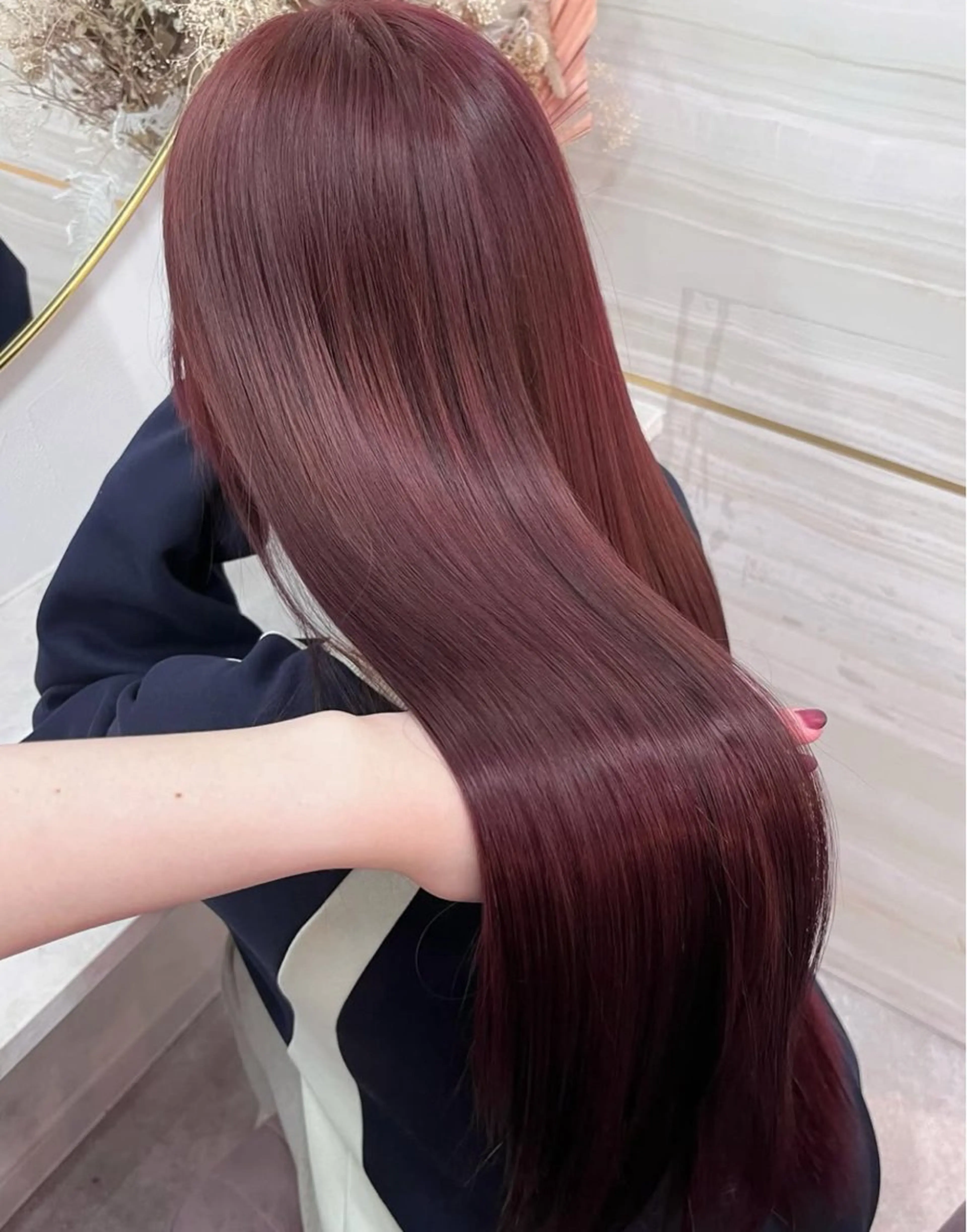 ロング 💘Kurea💘 艶髪/韓国/暗髪のヘアスタイル