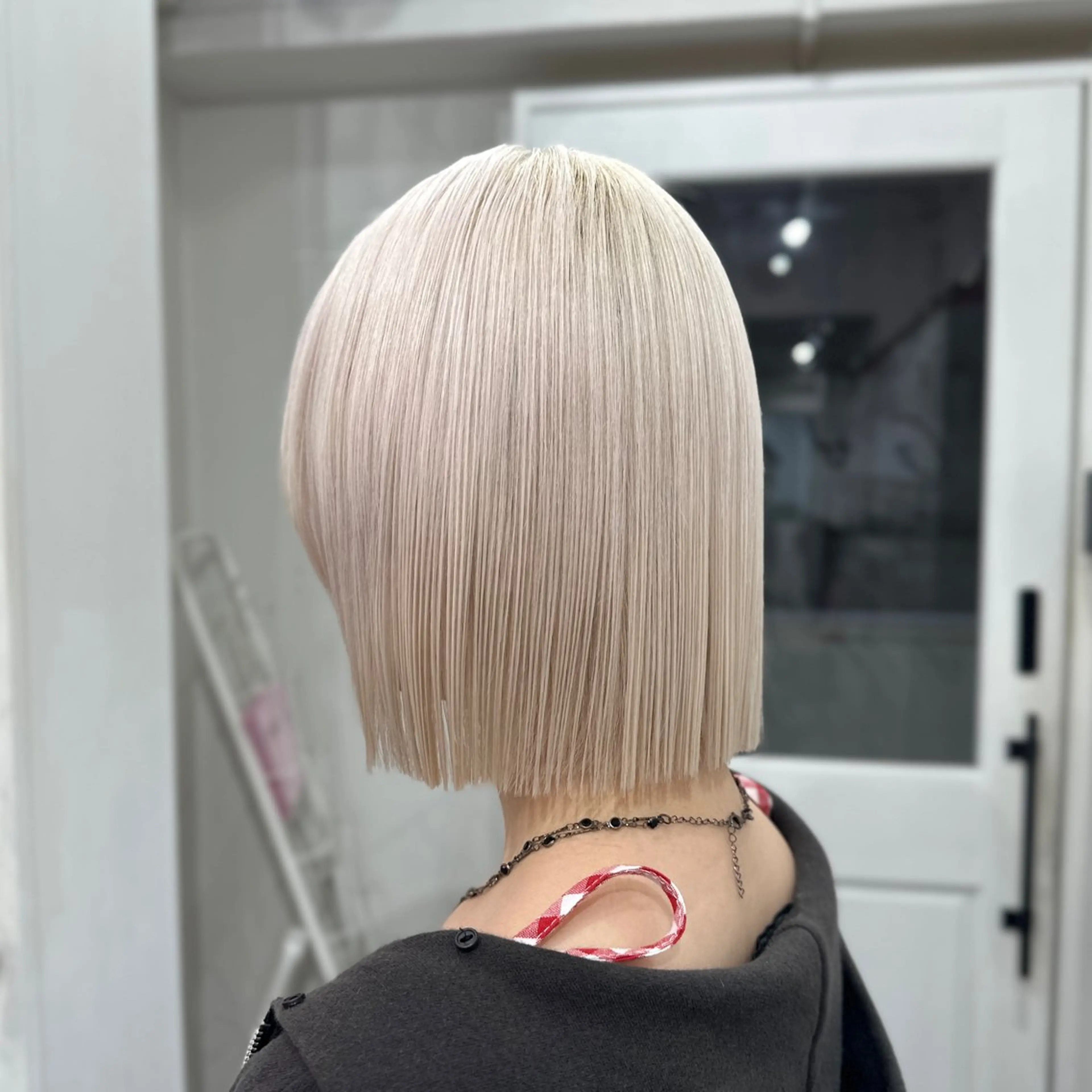 ミディアム カラー ヘアカラー ハイトーン/ウルフ /エクステ/ましろのヘアスタイル