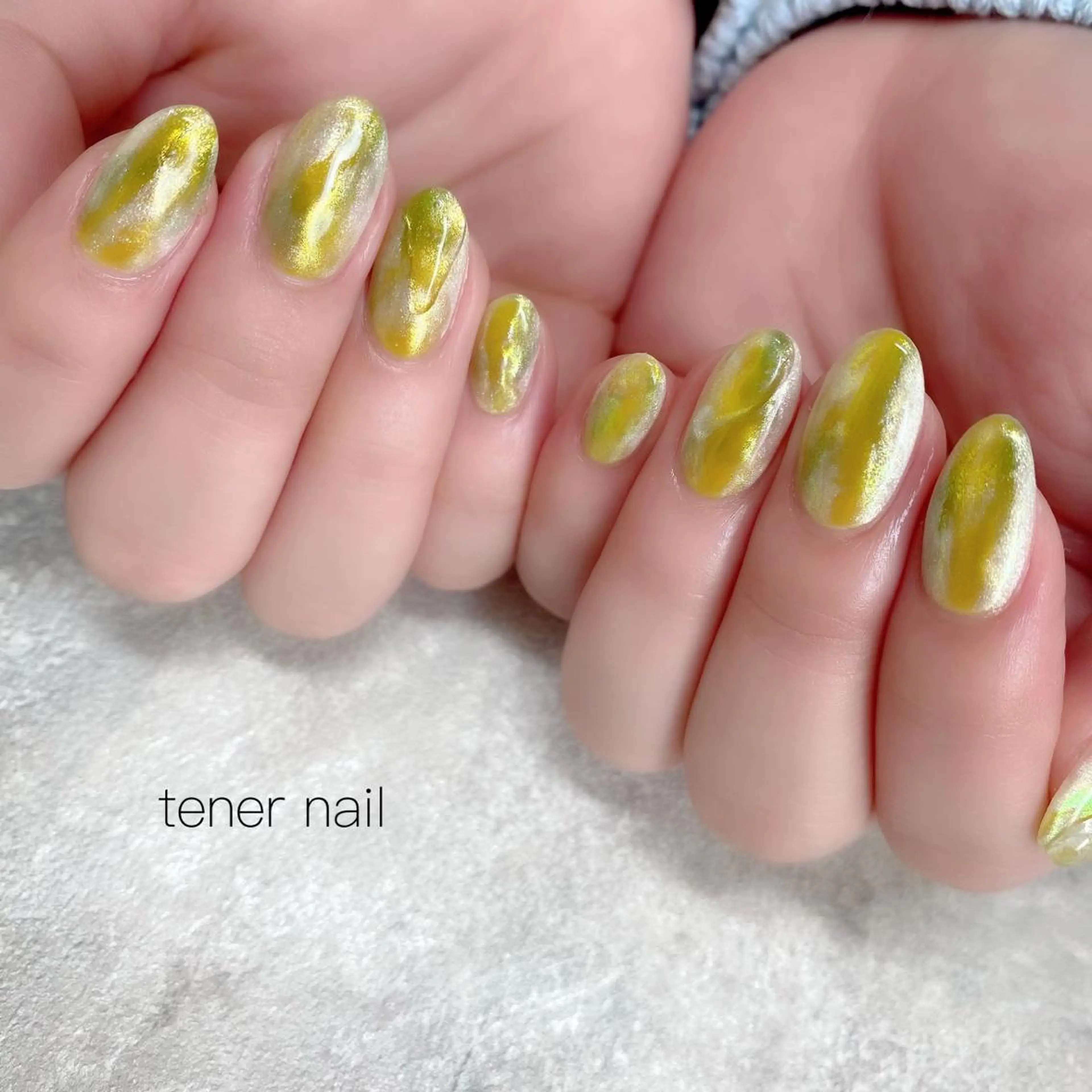 ネイル ニュアンスネイル ピスタチオネイル 黄色 tener  nail  テネルネイル所属・テネルネイル tener nailのネイルデザイン