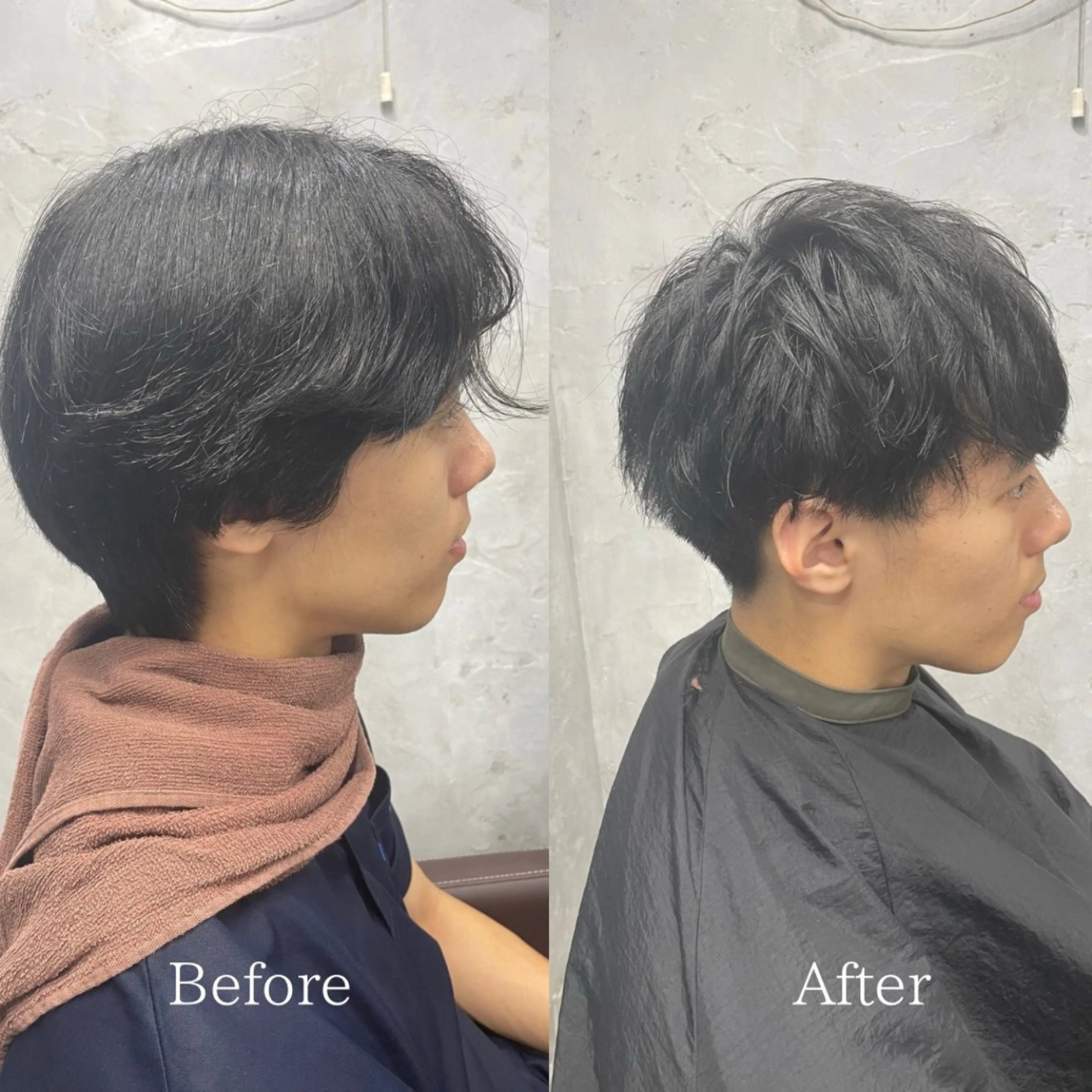 メンズ カット 艶髪/透明感カラー 山﨑俊輔のヘアスタイル