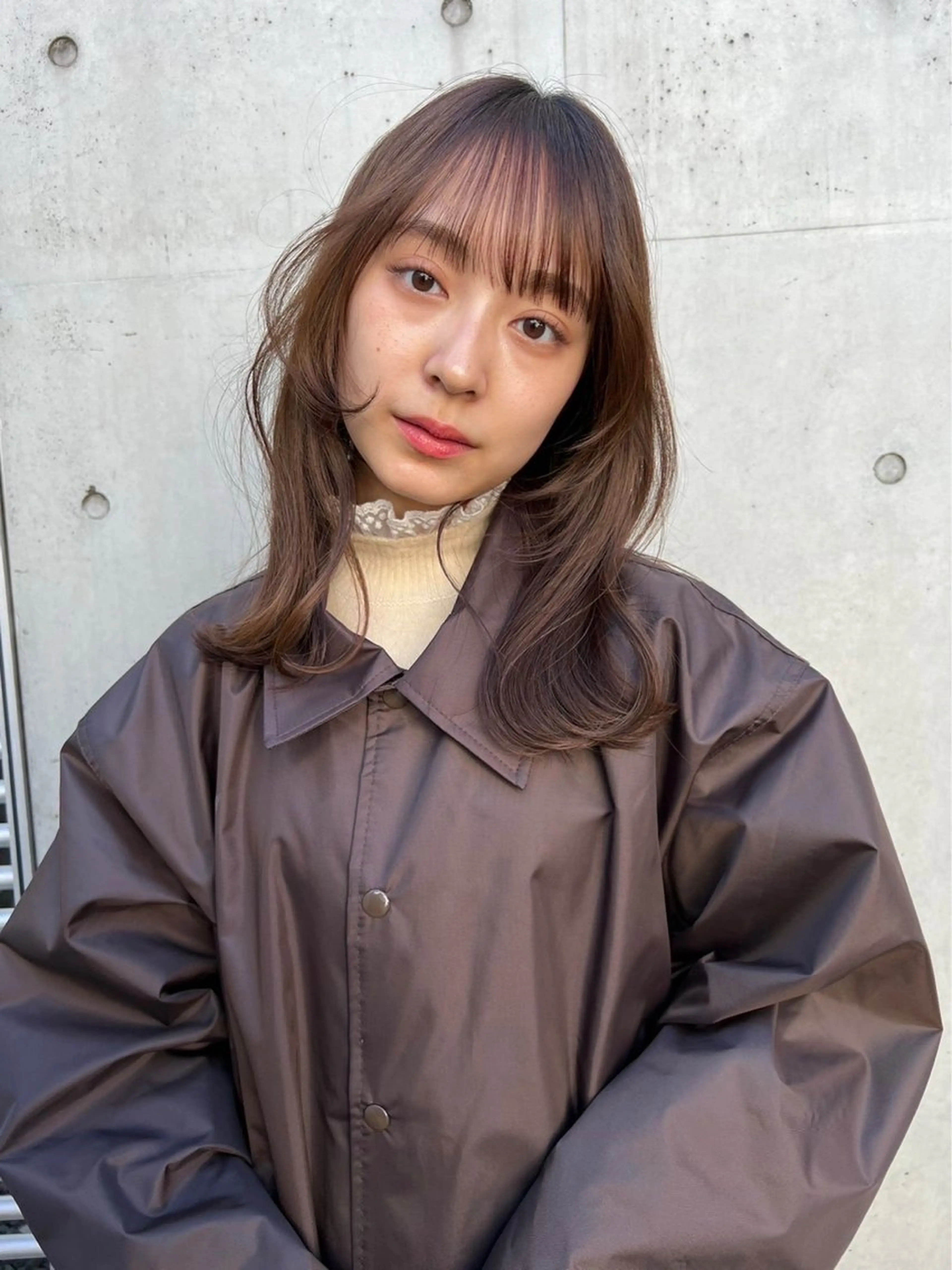 ミディアム カラー カット ヘアカラー Glimpse中津店 髪質改善/マツエクのヘアスタイル