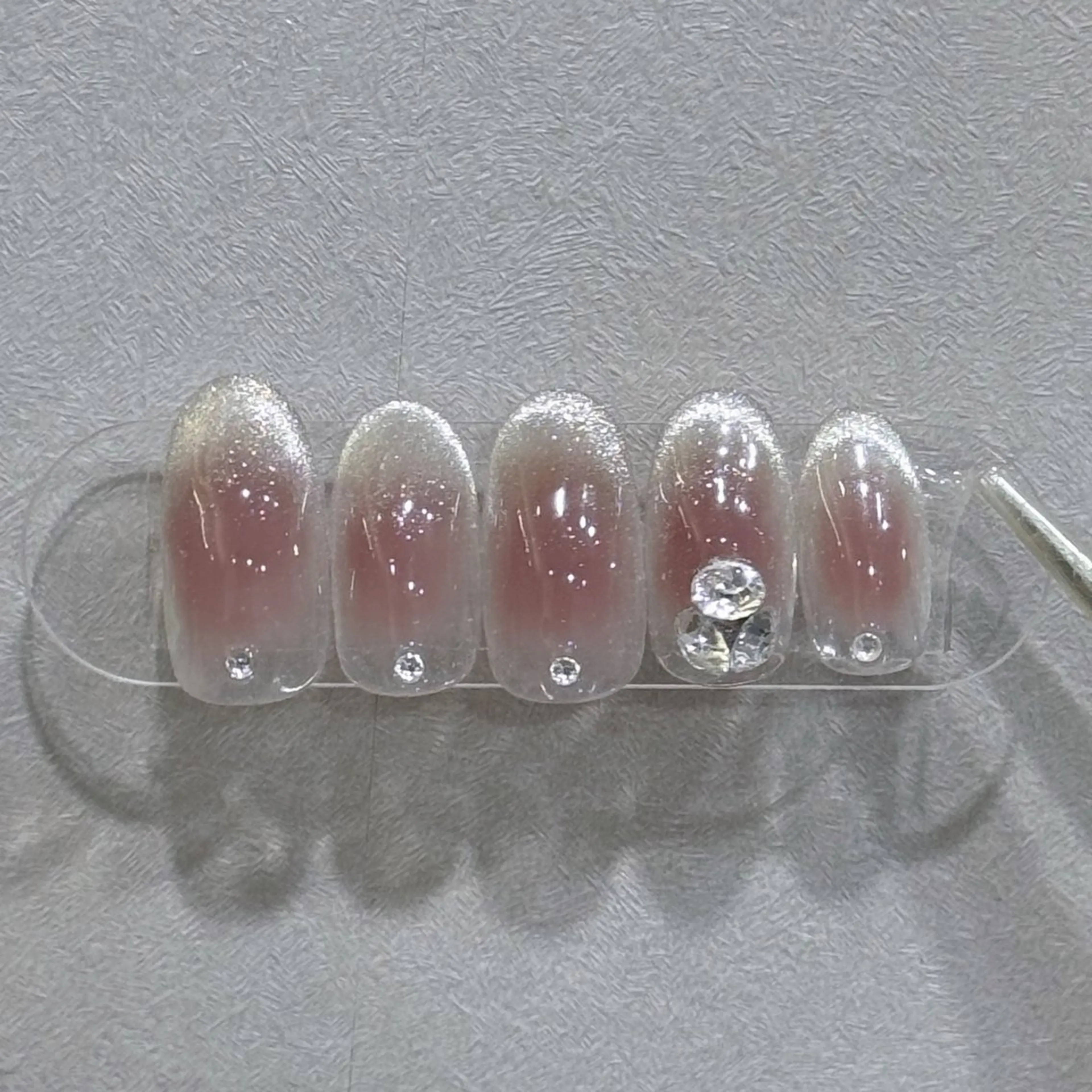 ネイル チークネイル フレンチネイル 韓国ネイル マグネットネイル マグネットフレンチ ハンドネイル 韓国ネイル/ワンホン ネイル🎀表参道3分のネイルデザイン