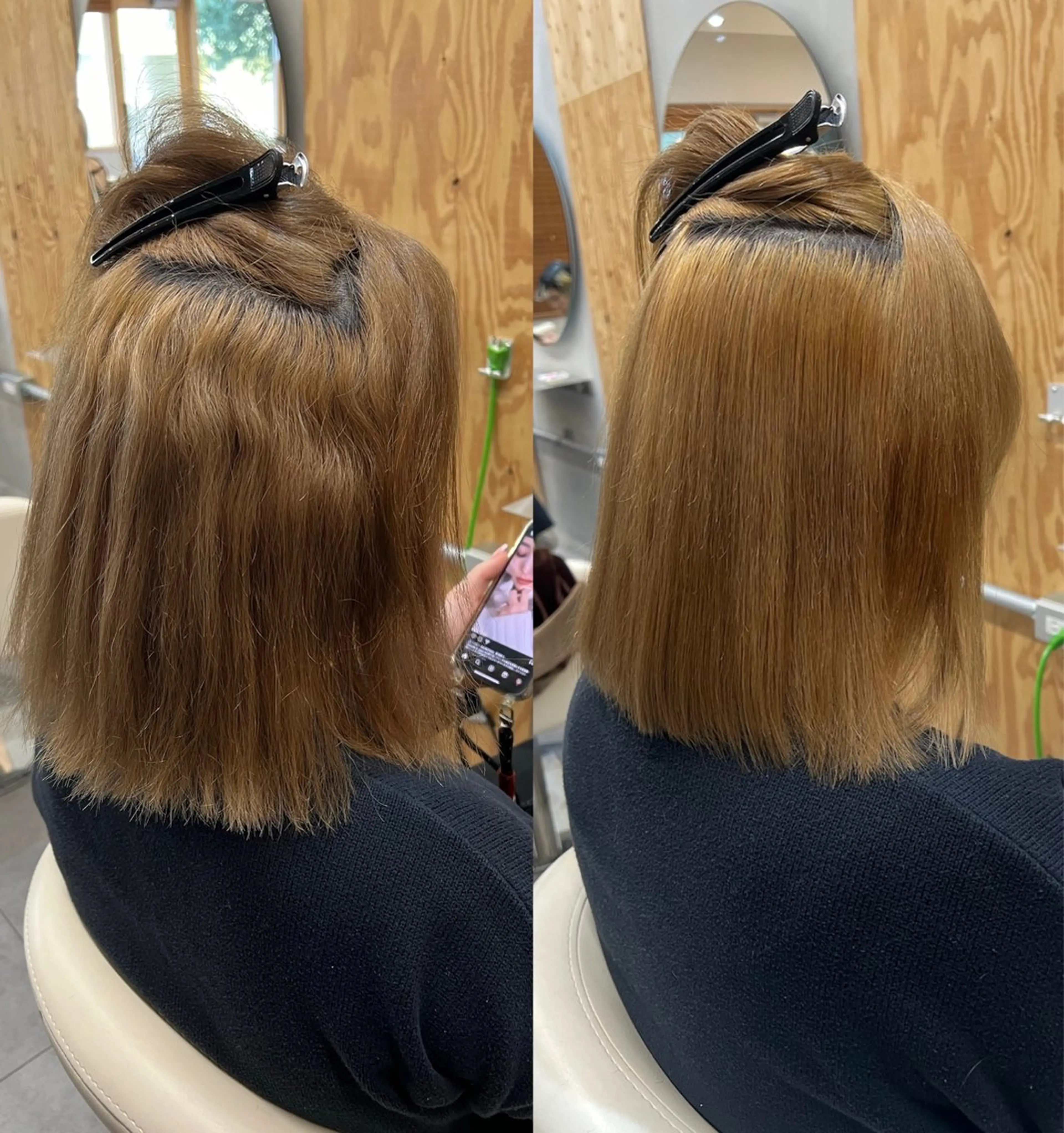 ミディアム パーマ ストレートパーマ ブリーチ矯正/ ブリーチ特化mikaのヘアスタイル