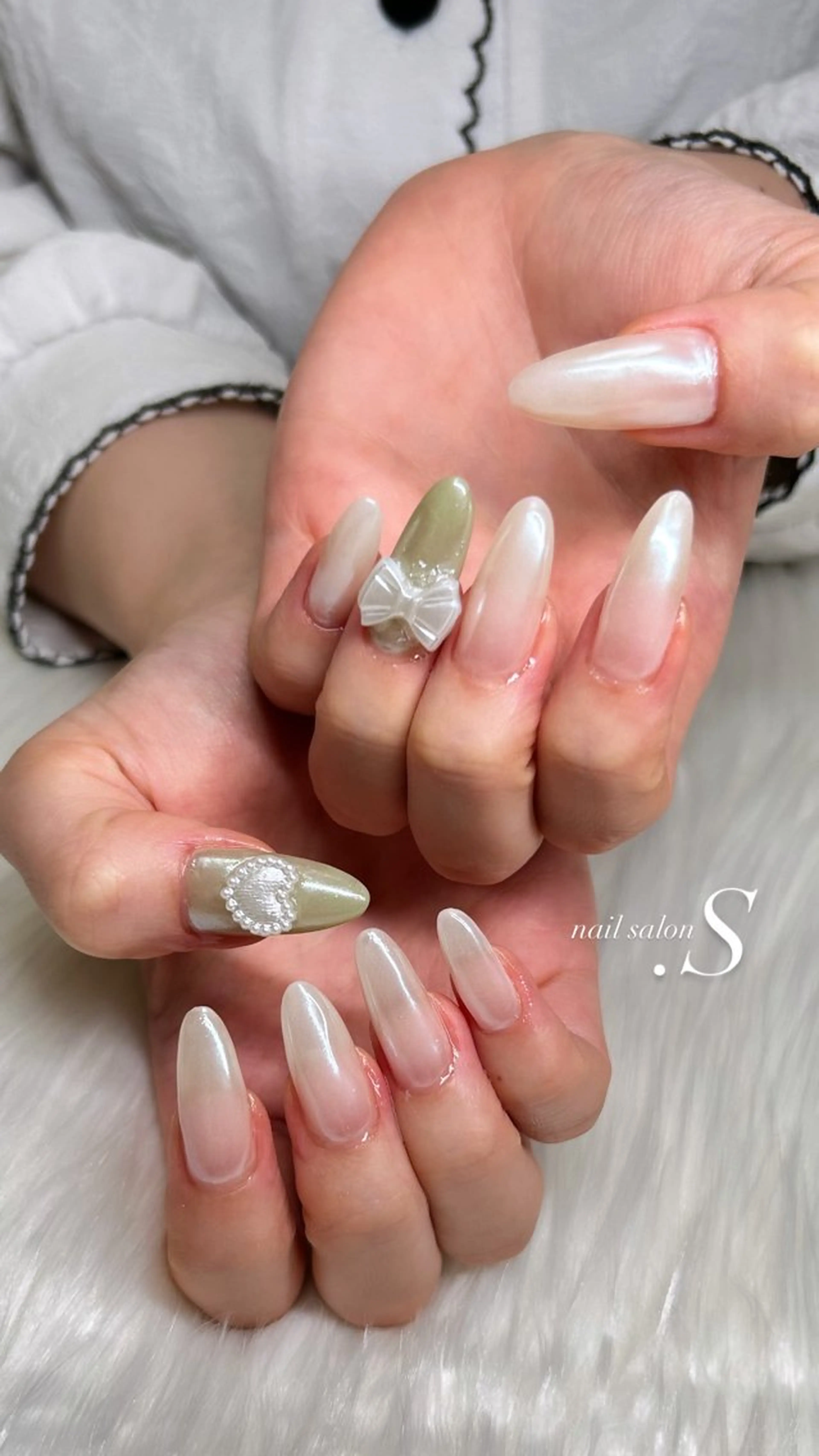 ネイル ロングネイル ハンドネイル 関山 志乃のネイルデザイン