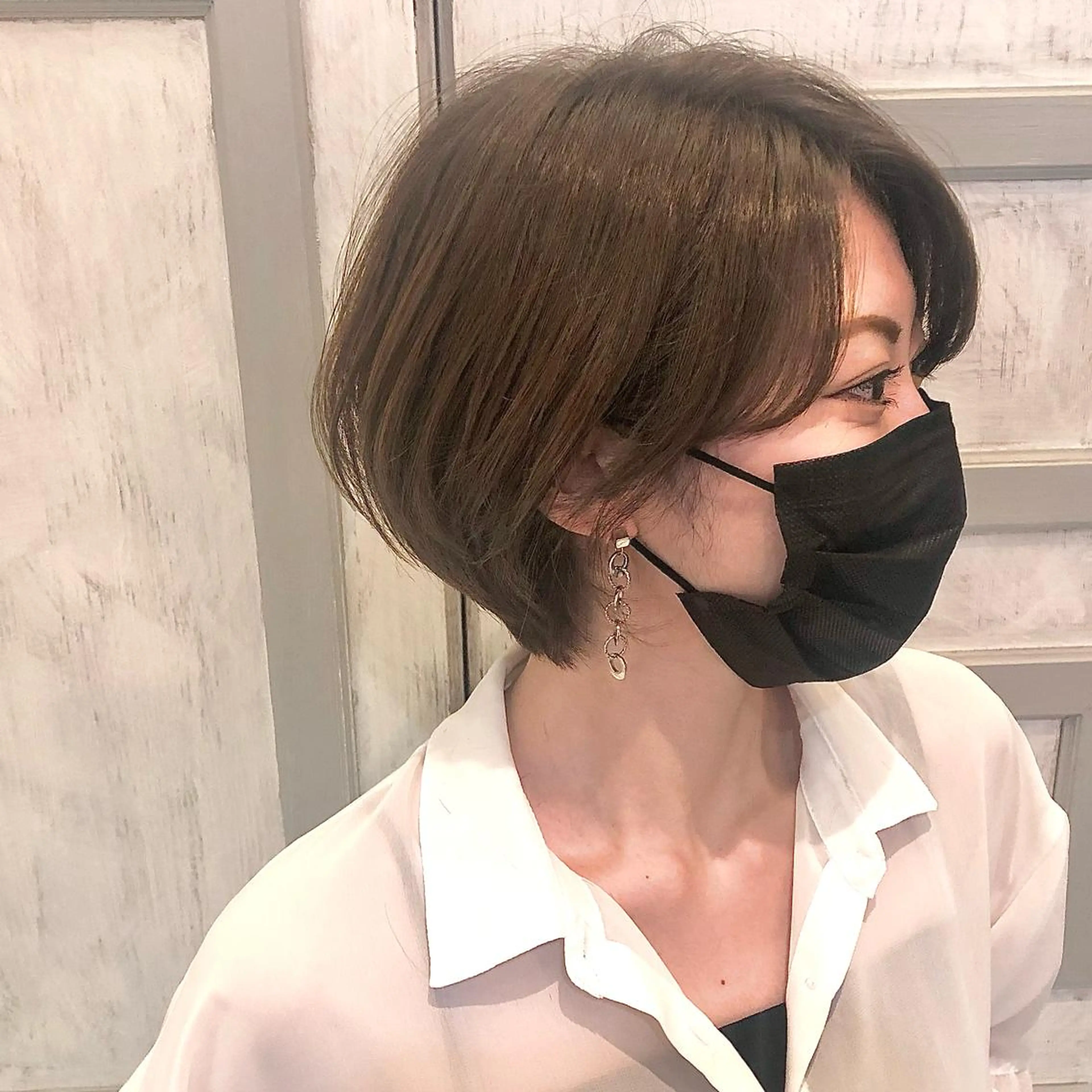 ショート ショートボブ ボブ 伸ばしかけ ショートヘア GOSSIP所属・GOSSIP サヤカのマツエク・マツパデザイン