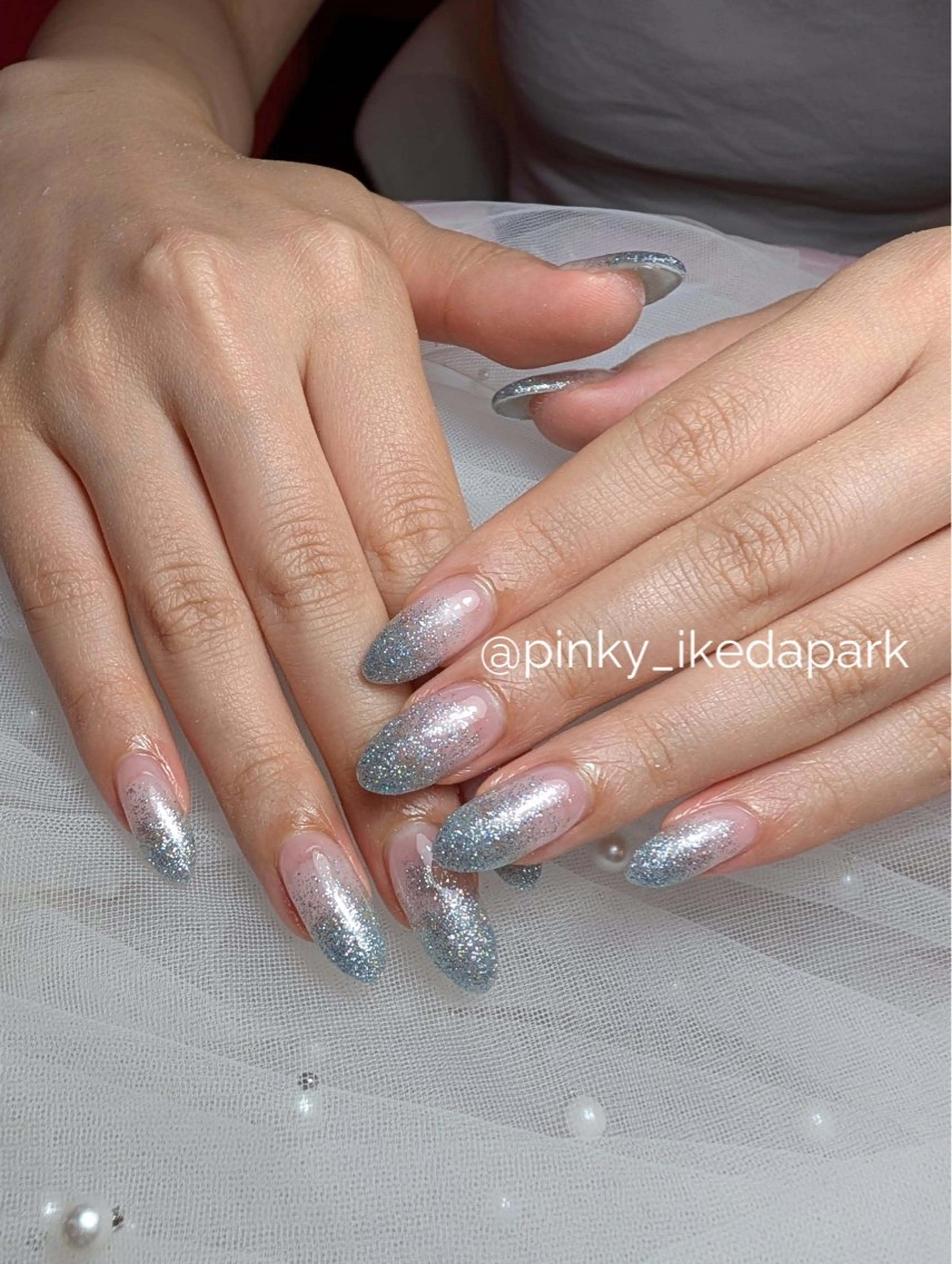 ネイル グラデーション ラメ(グリッター) ラメグラデーション ハンドネイル PINKY nail所属・ピンキー 池田公園店のネイルデザイン