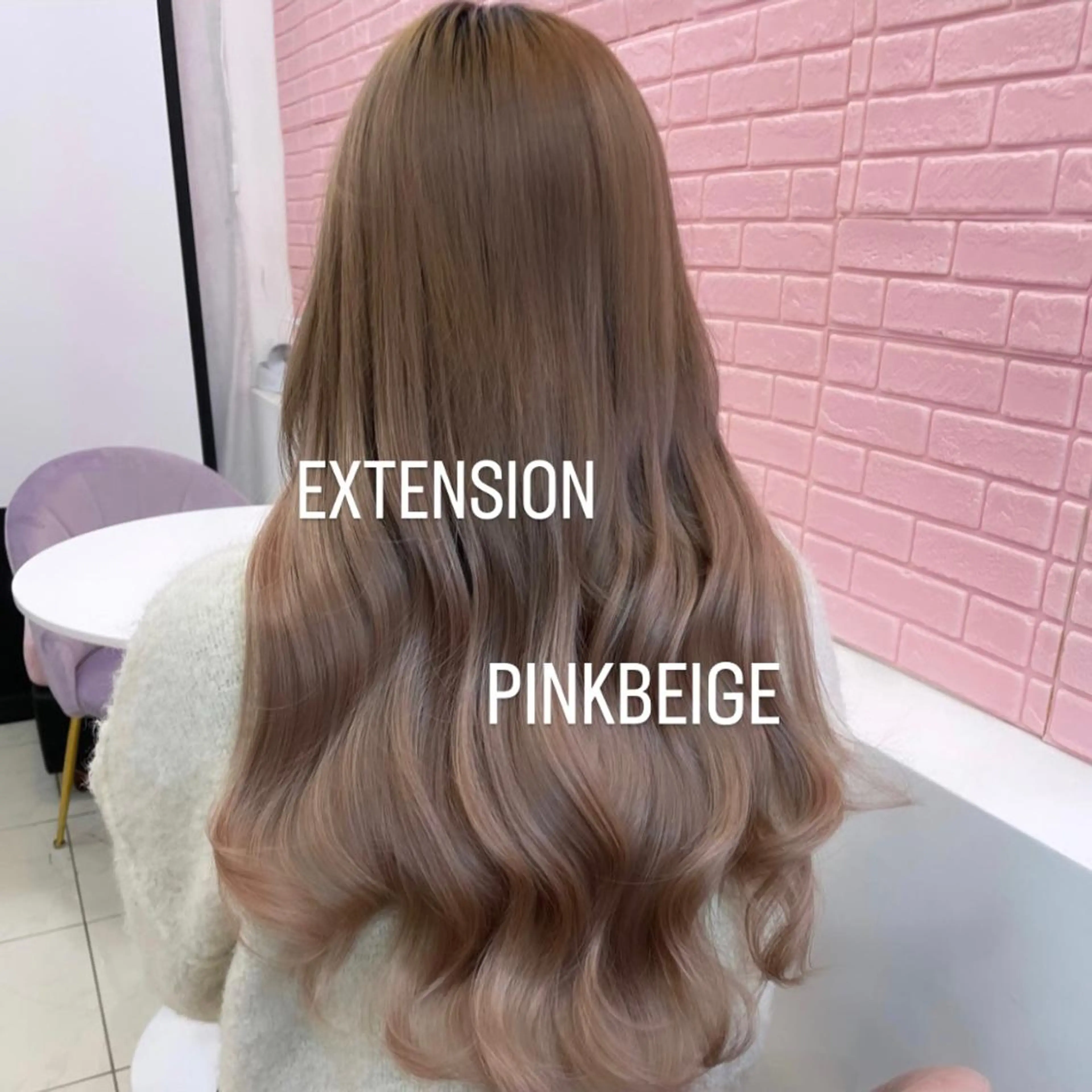 ロング エクステ エクステ🩵ブリーチ 韓国ヘア🩵KAEのヘアスタイル