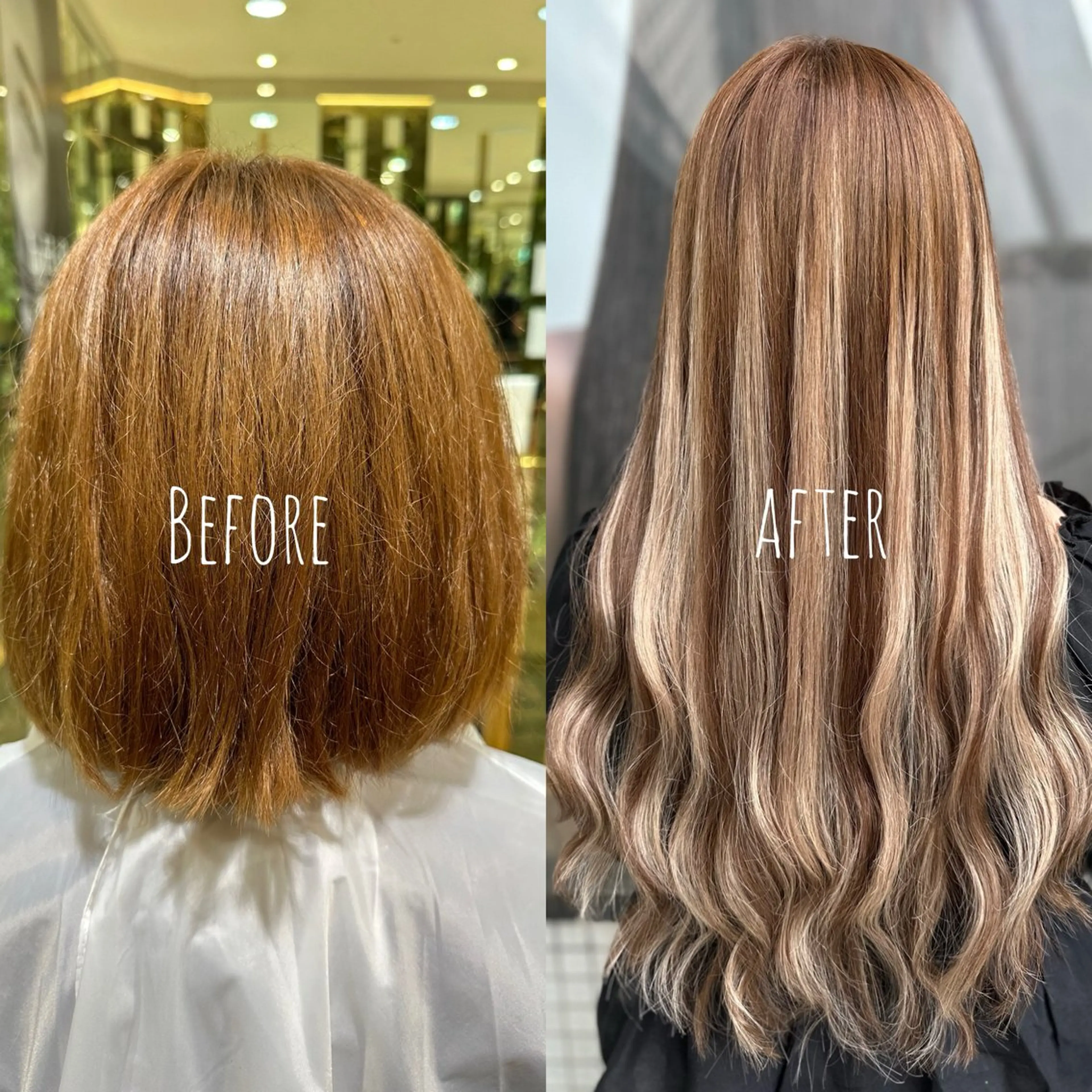 地域最安値❤️🧡💛最高級シールエクステ80枚＋艶カラー(全体)＋修復トリートメント＋カット無料✂️の写真