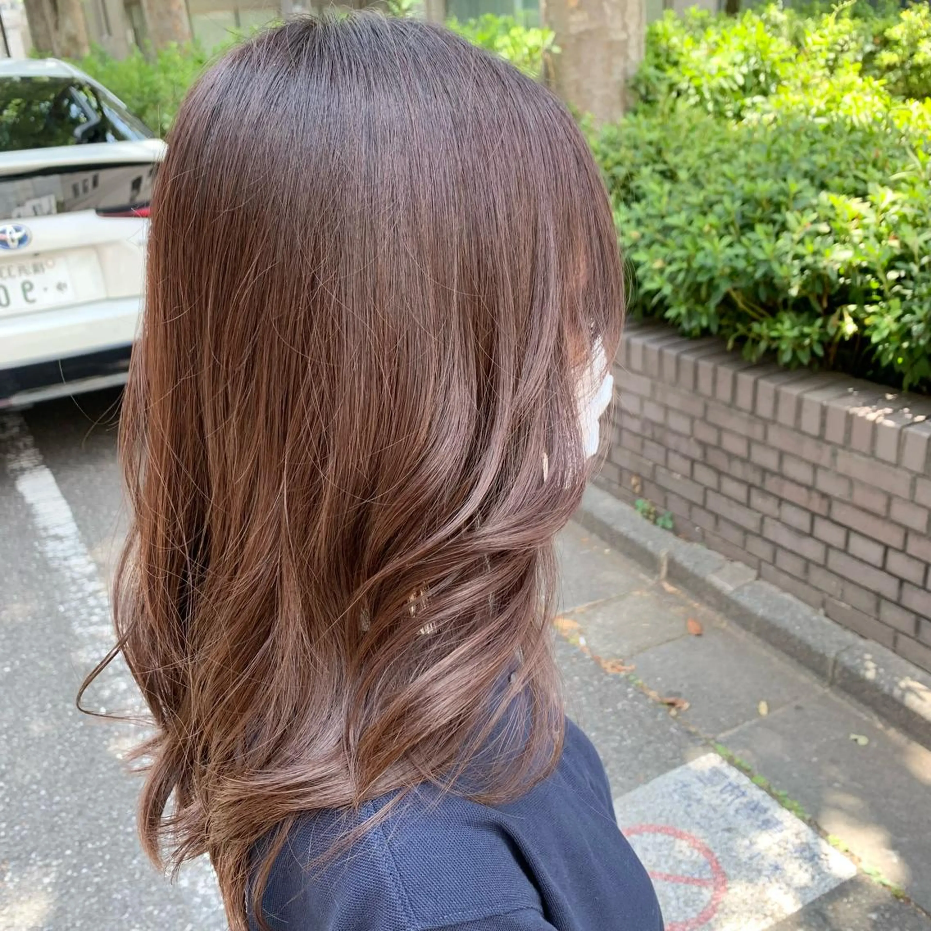 ミディアム カラー ヘアアレンジ 髪質改善/縮毛矯正 艶カラー/珠聡のヘアスタイル