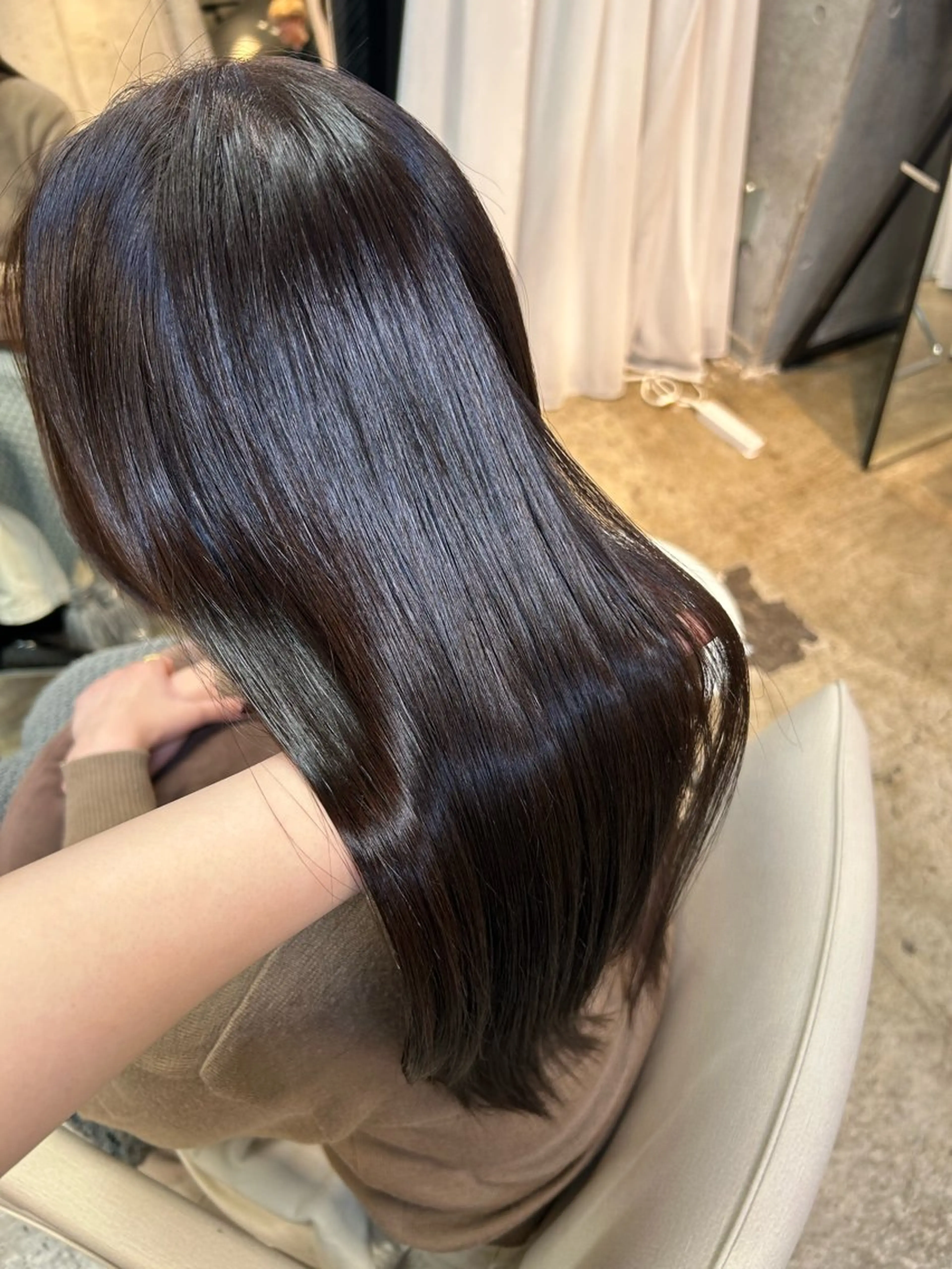 ショート カラー ヘアカラー ANLY.meijijingumae所属・暗髪カラー/ 透明感カラー/真菜のヘアスタイル