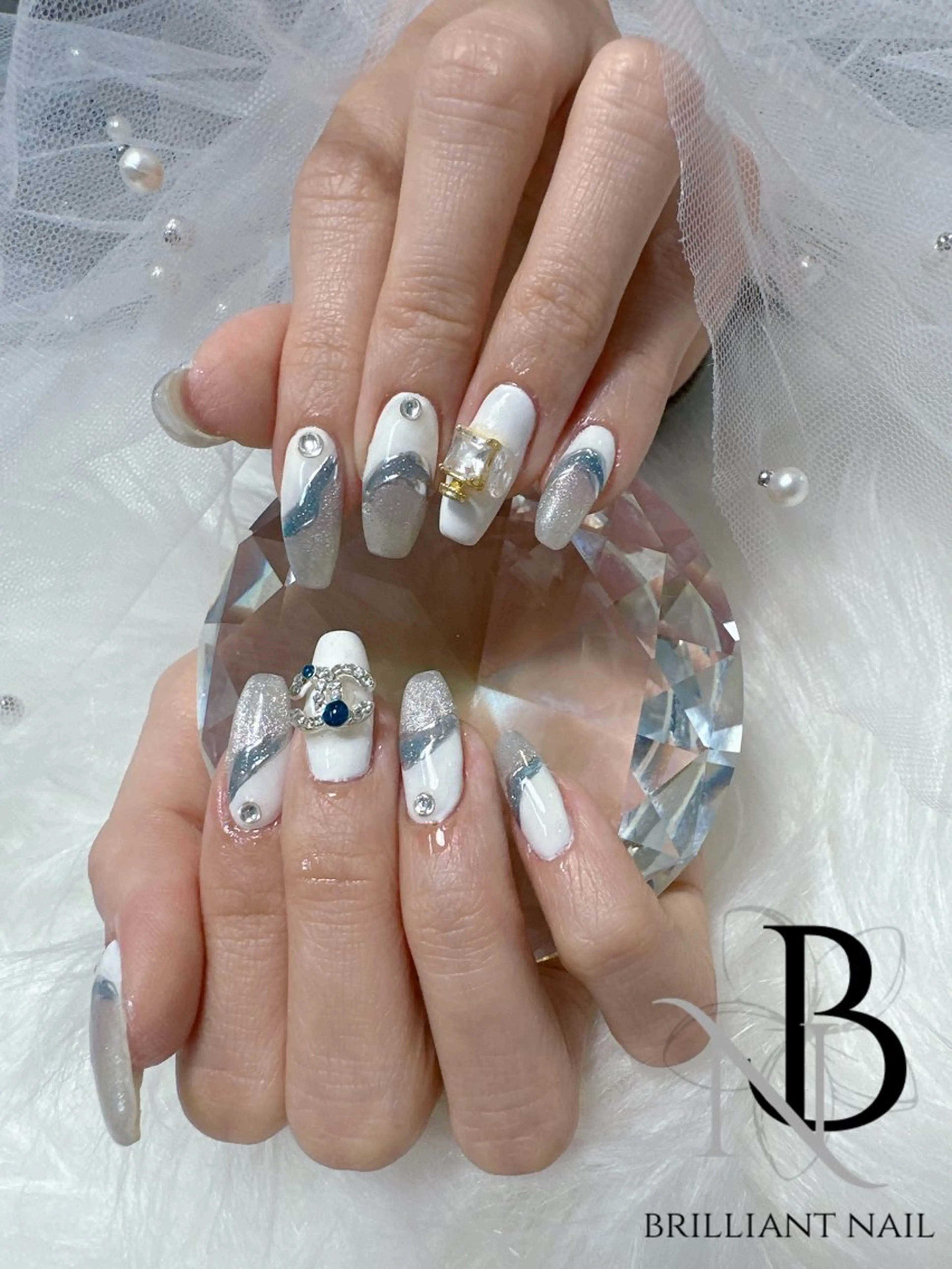 ネイル マグネットネイル ハンドネイル ハンドケア brilliant nail💎あやのネイルデザイン