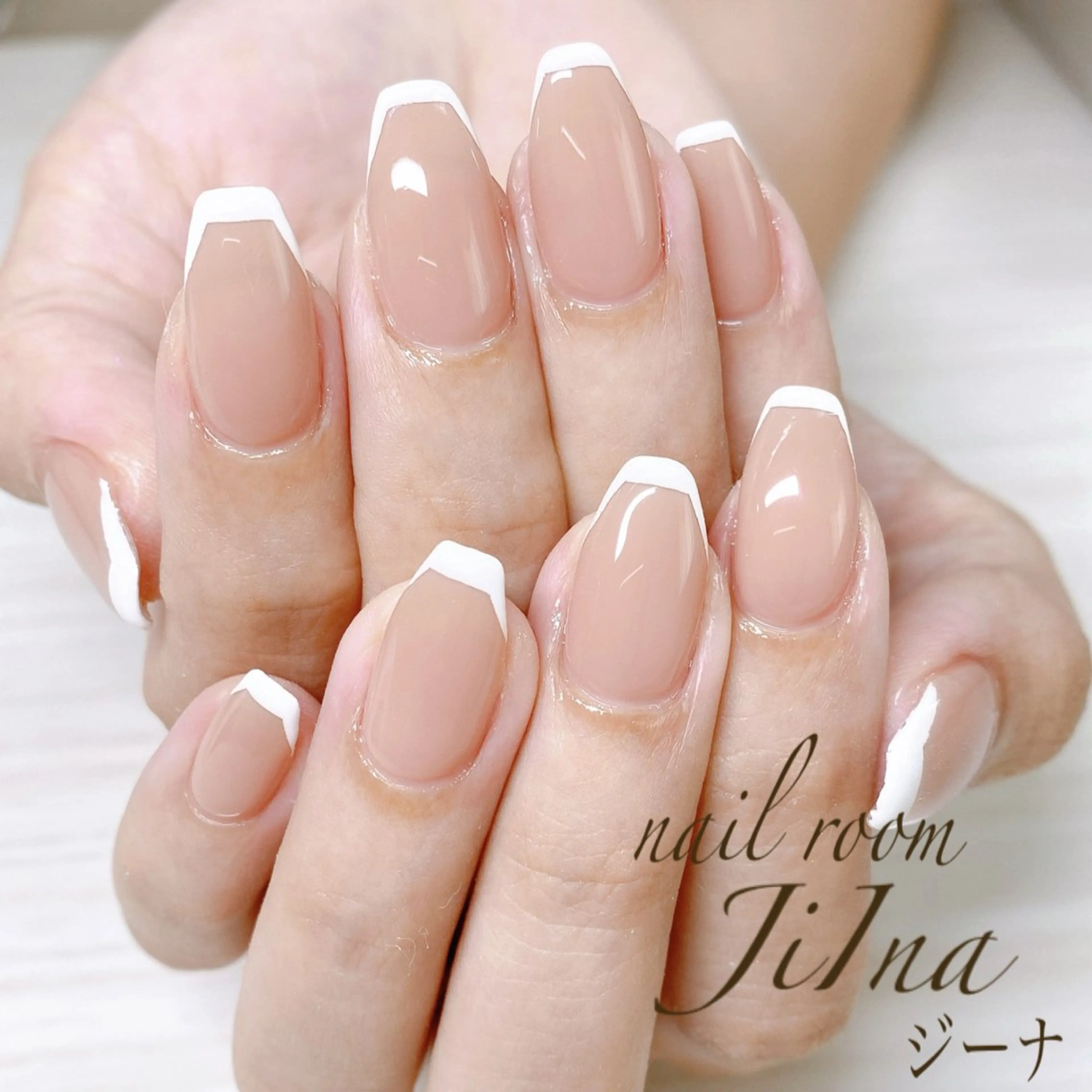 ネイル フレンチネイル ハンドネイル JiIna nailのネイルデザイン