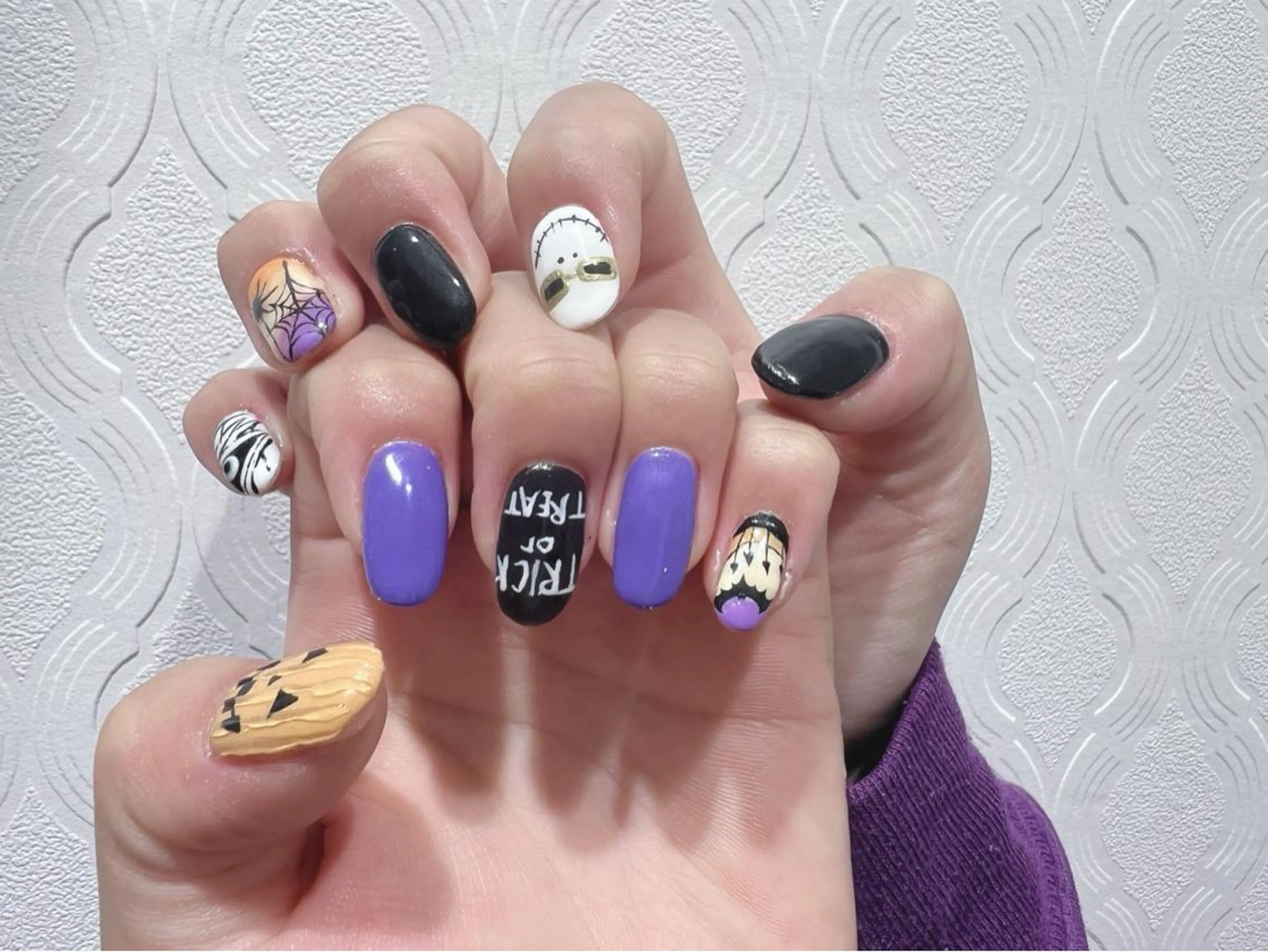 ネイル ハロウィン 🎀12/15ご予約 ◎ 本田 知美🎀のネイルデザイン