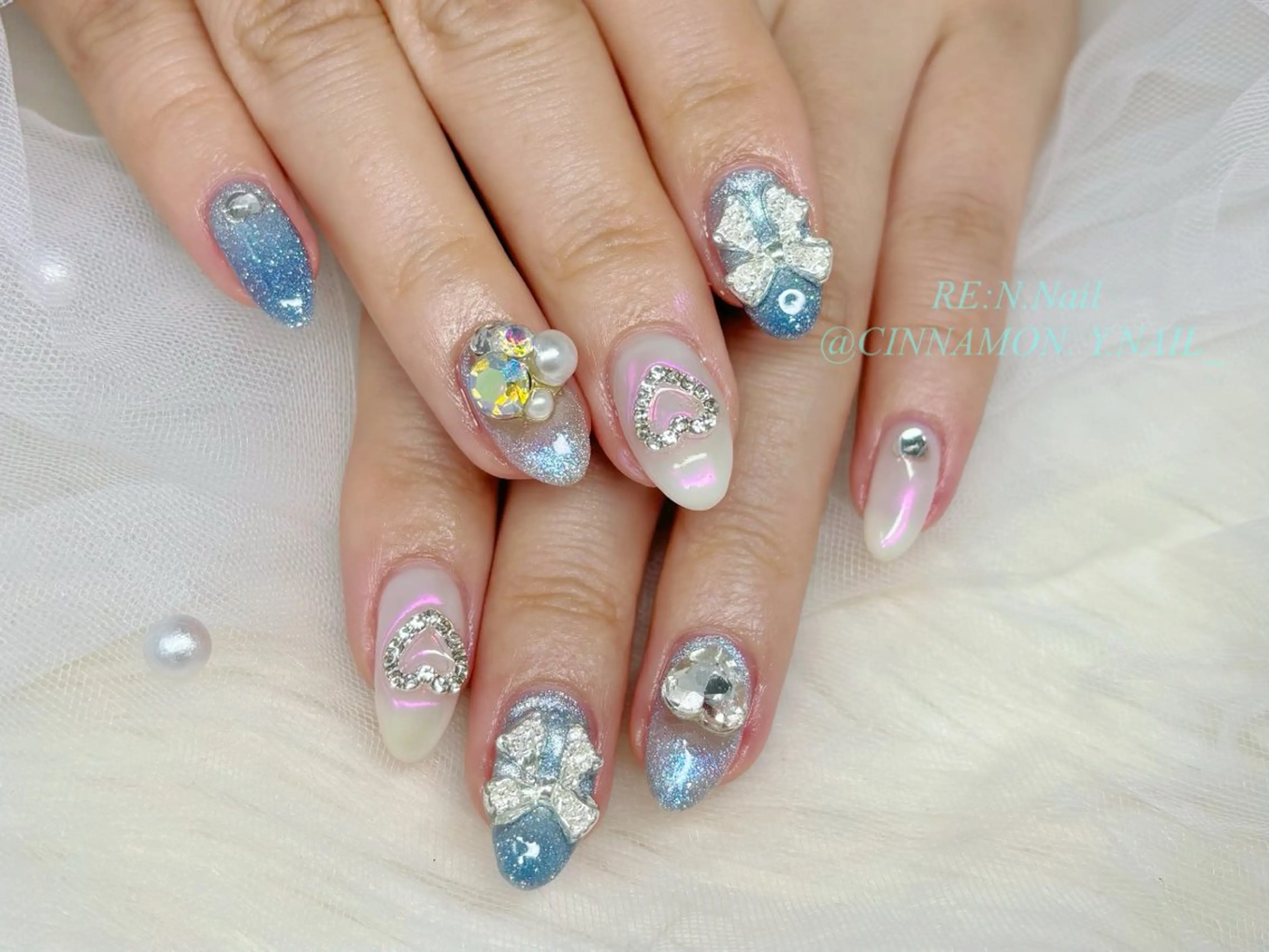ネイル ハンドネイル Yuna🩵 RE:N.Nailのネイルデザイン