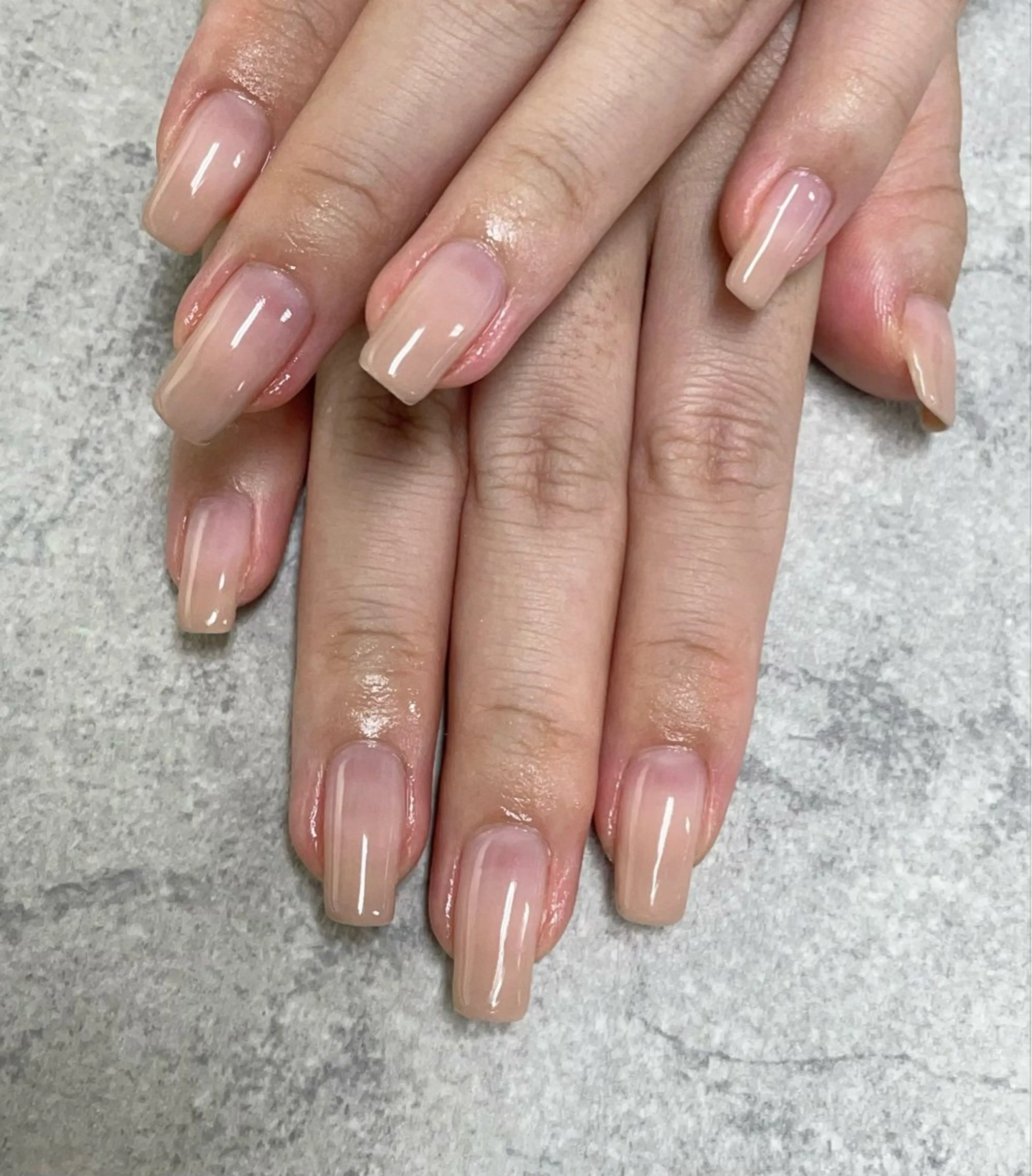 ネイル ロングネイル オフィスネイル ワンカラーネイル clear yayoiのネイルデザイン