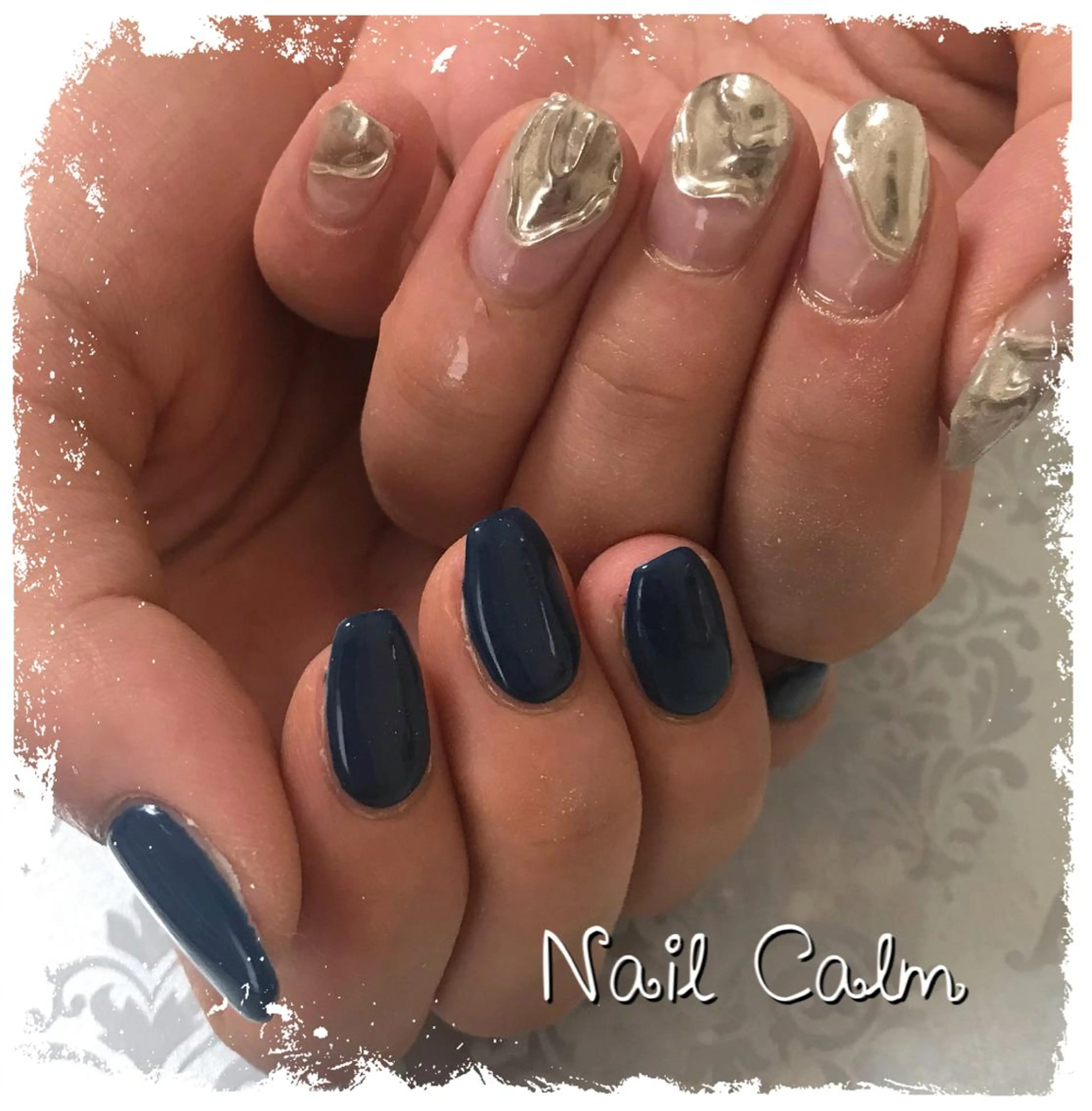 ネイル ミラーネイル ハンドネイル Nail Calm所属・プライベートサロン Calmのネイルデザイン
