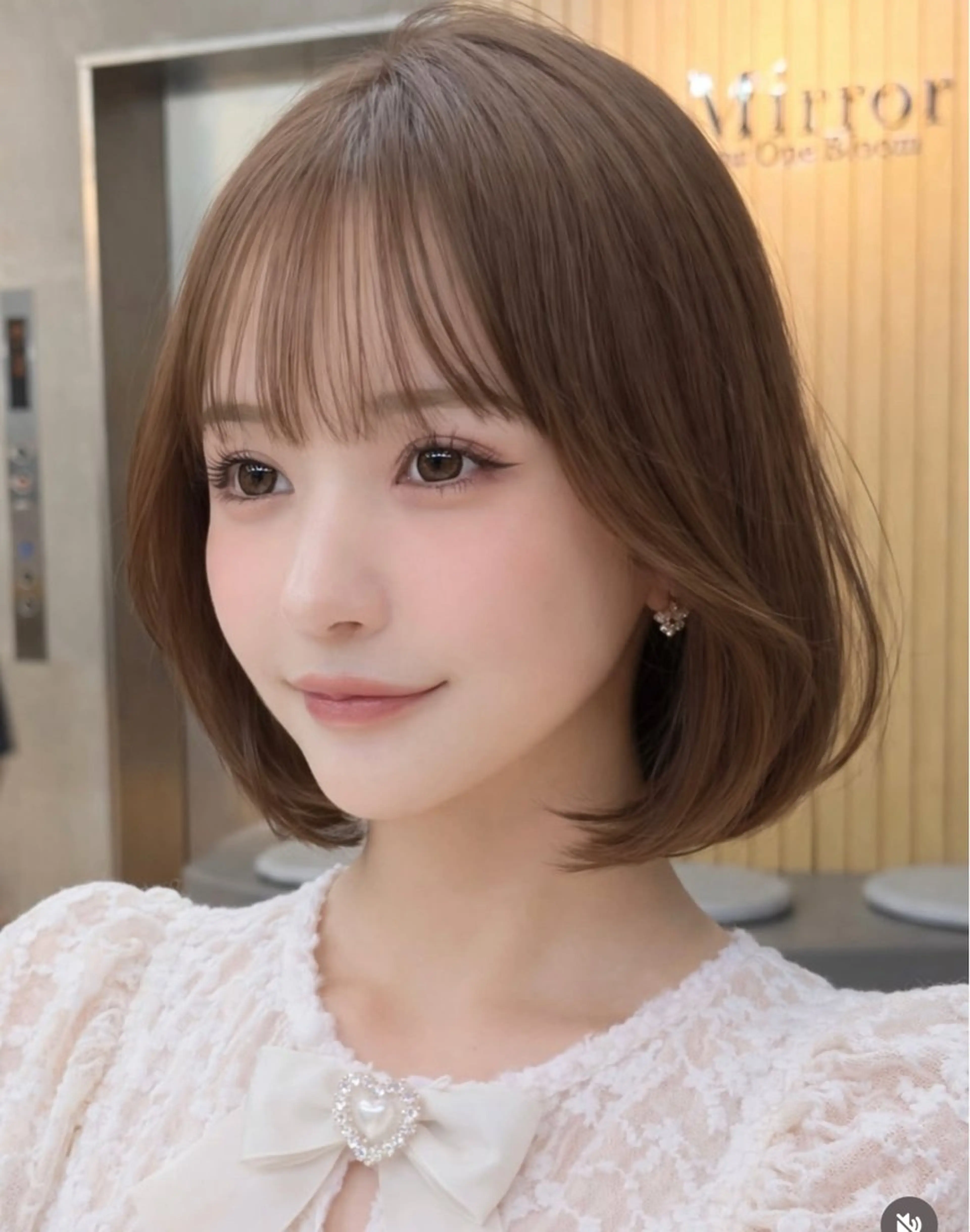 ショート カラー 木元 瑛✂︎ボブのヘアスタイル