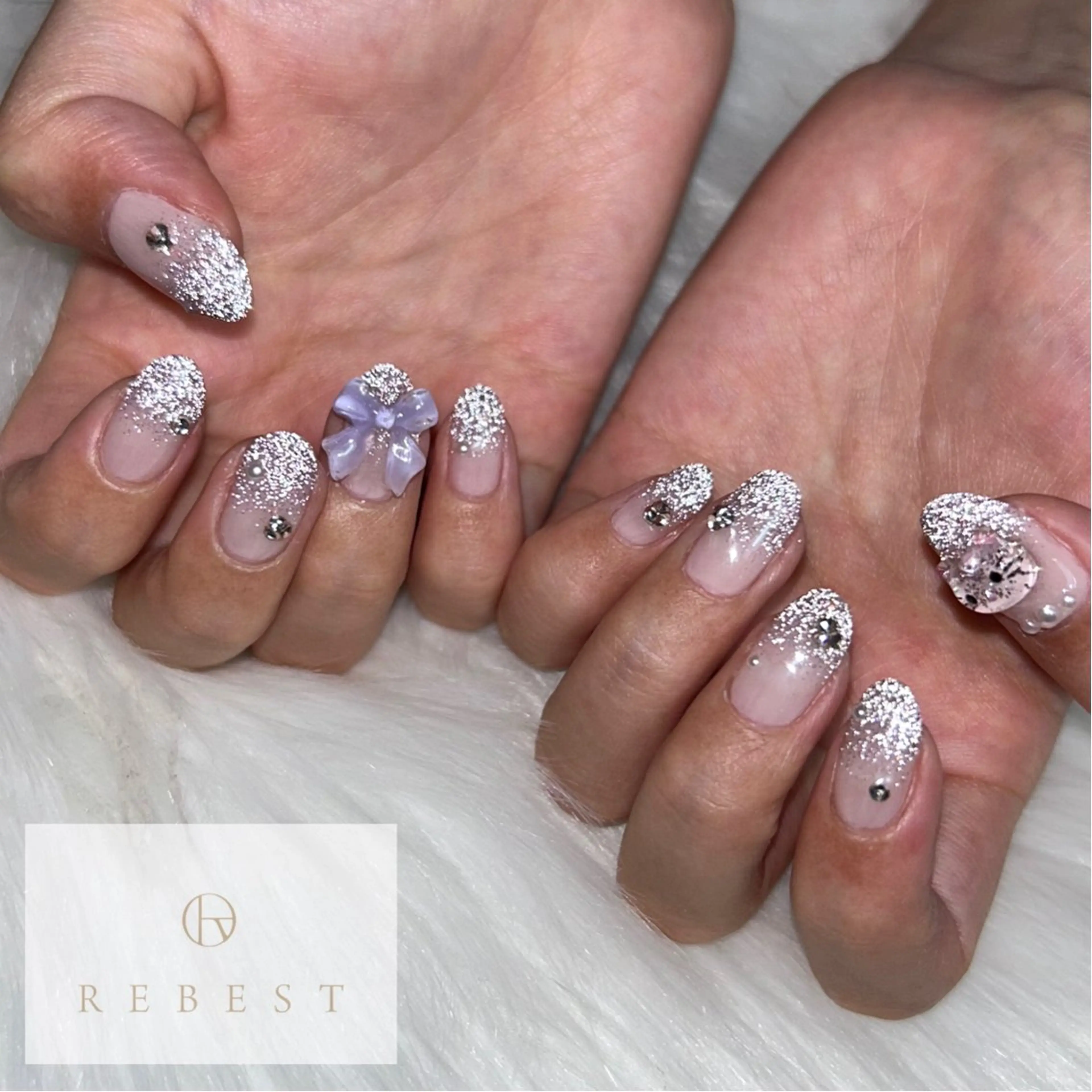 ネイル フラッシュネイル ラメ(グリッター) ハンドネイル nailist 羽藍のネイルデザイン