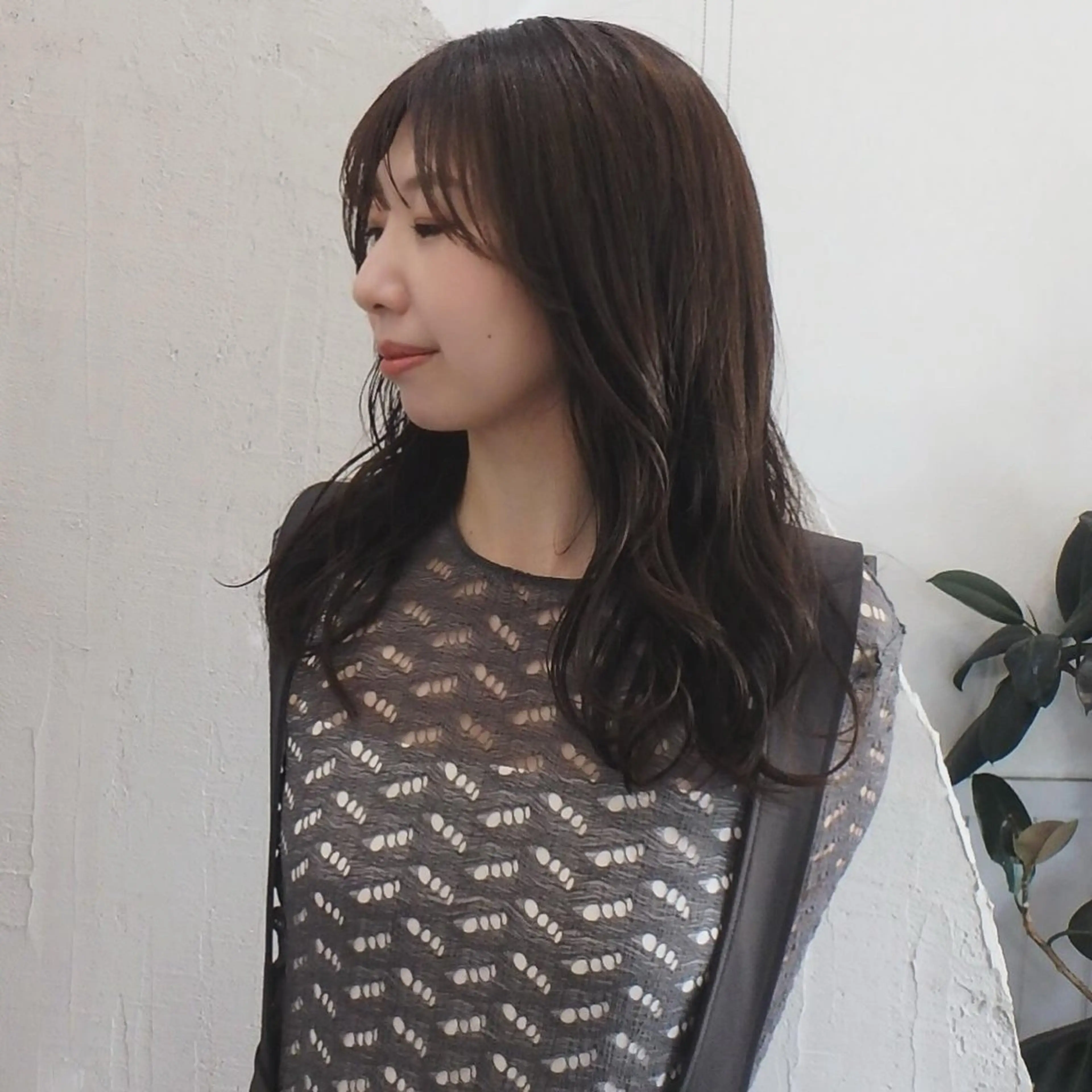 セミロング カラー カット ヘアカラー トリートメント 金沢市/美容師/ 岡島由希美のマツエク・マツパデザイン