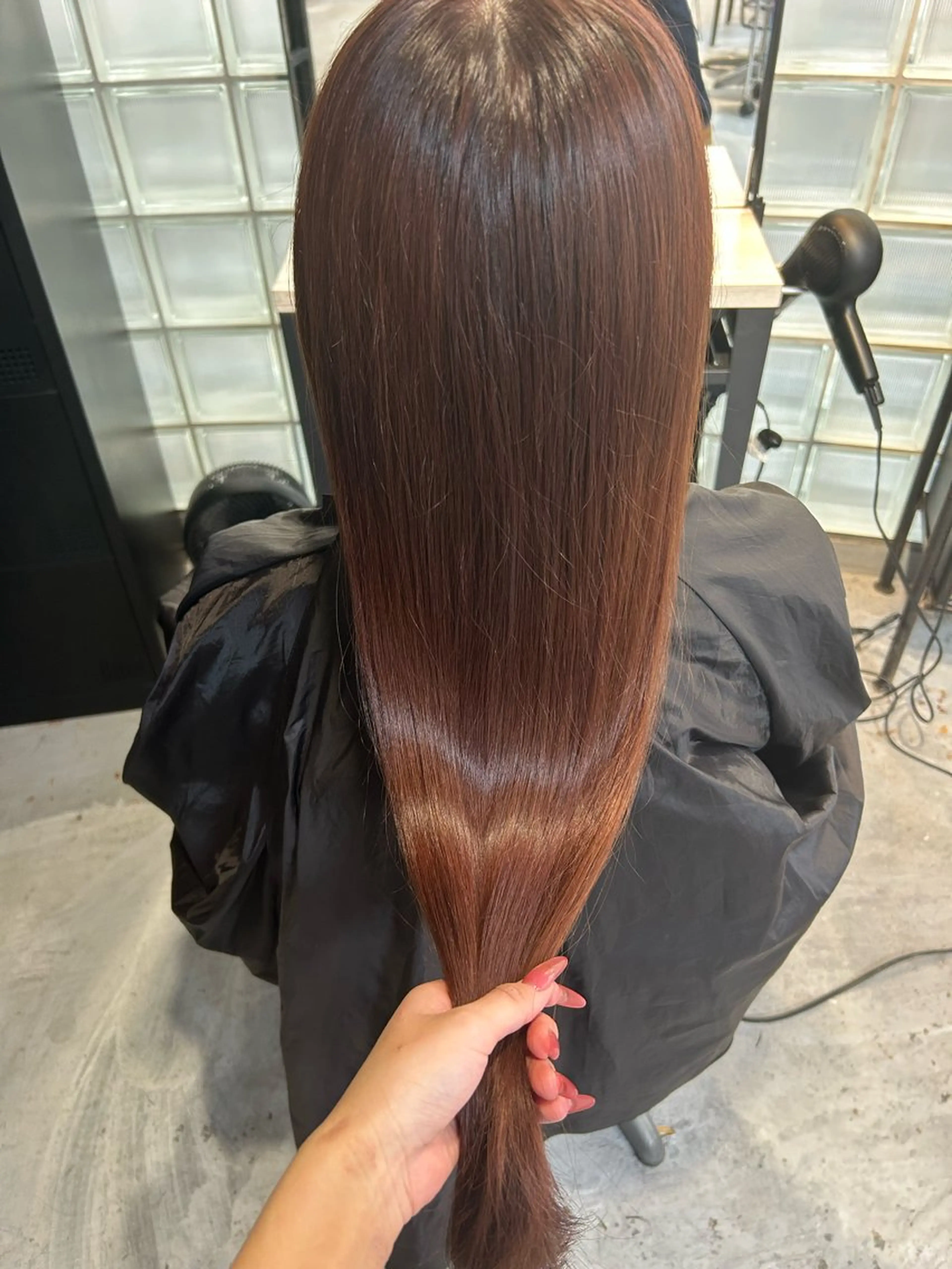 ロング カット ヘアカラー おがわ まなのヘアスタイル